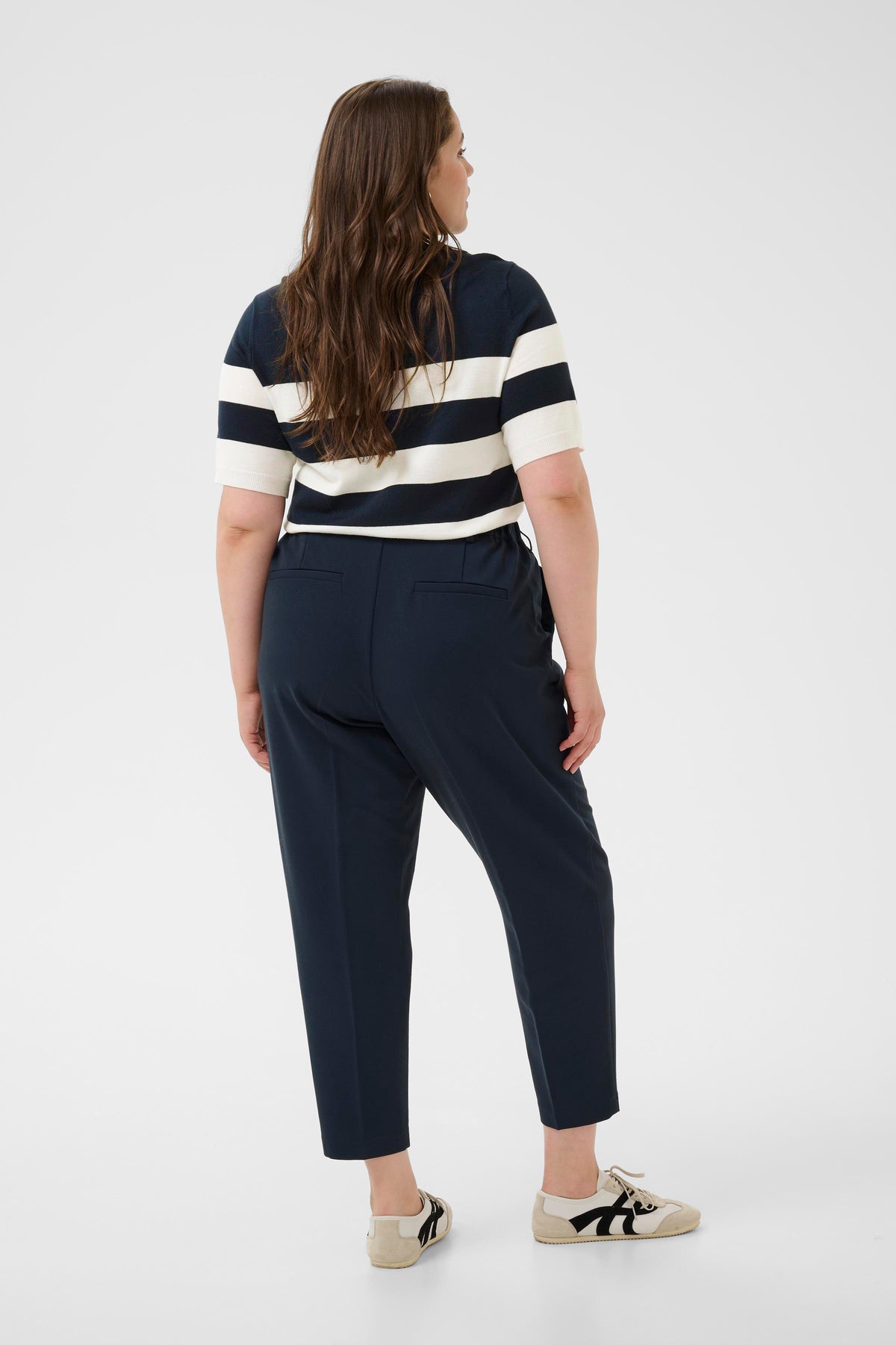 Kaffe Curve Lizzy Knit Top in Midnight Blue