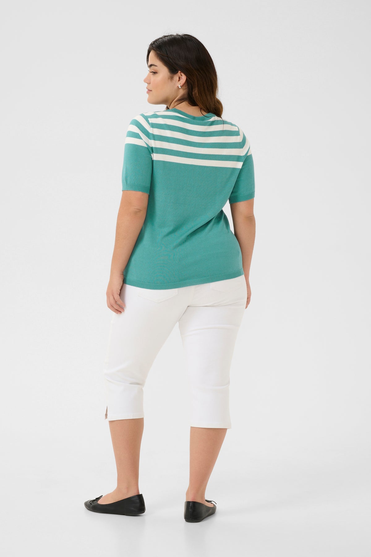 Kaffe Curve Lizzy Knit Top in Teal