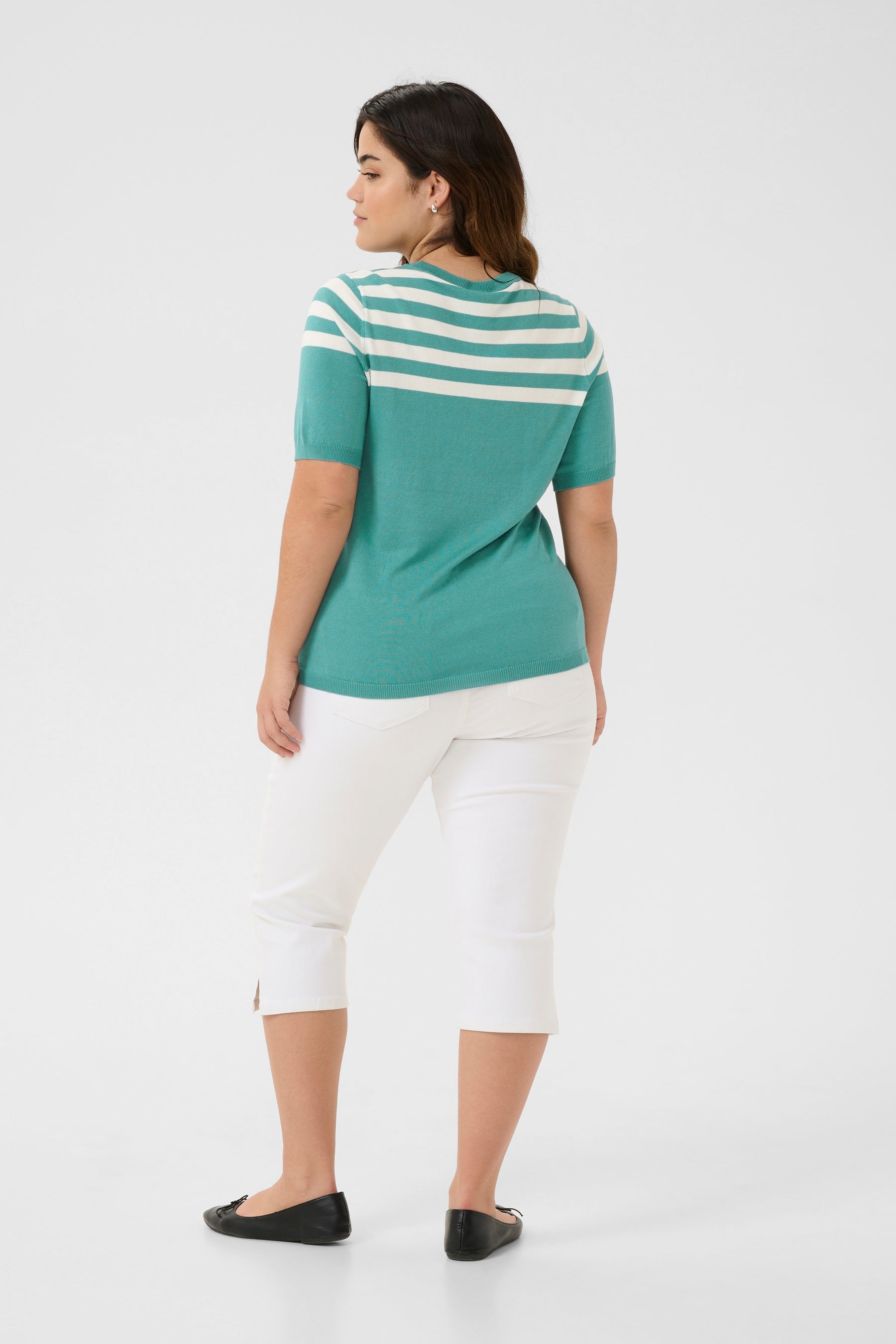Kaffe Curve Lizzy Knit Top in Teal
