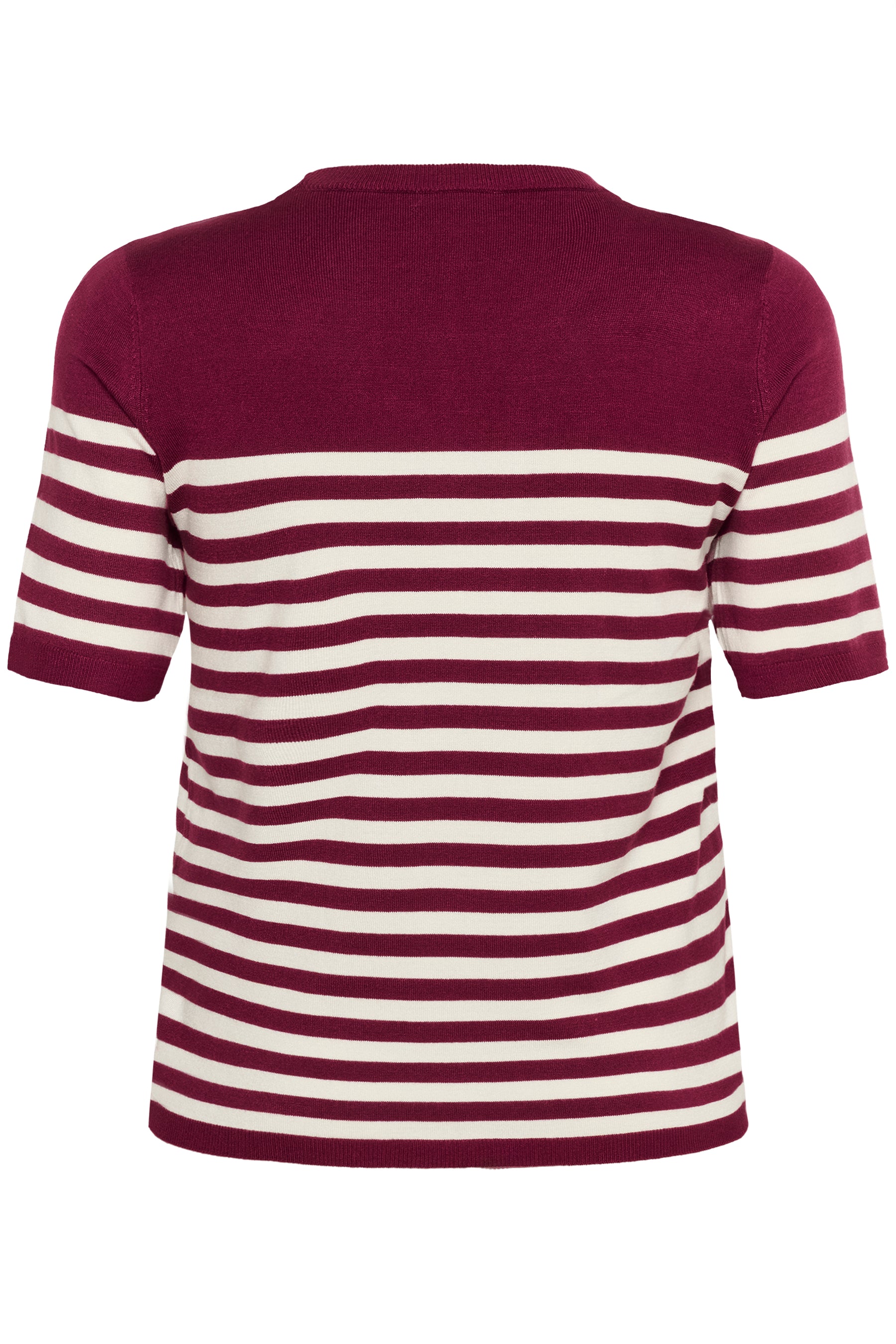 Kaffe Curve Lizzy Striped Knit Top in Wine