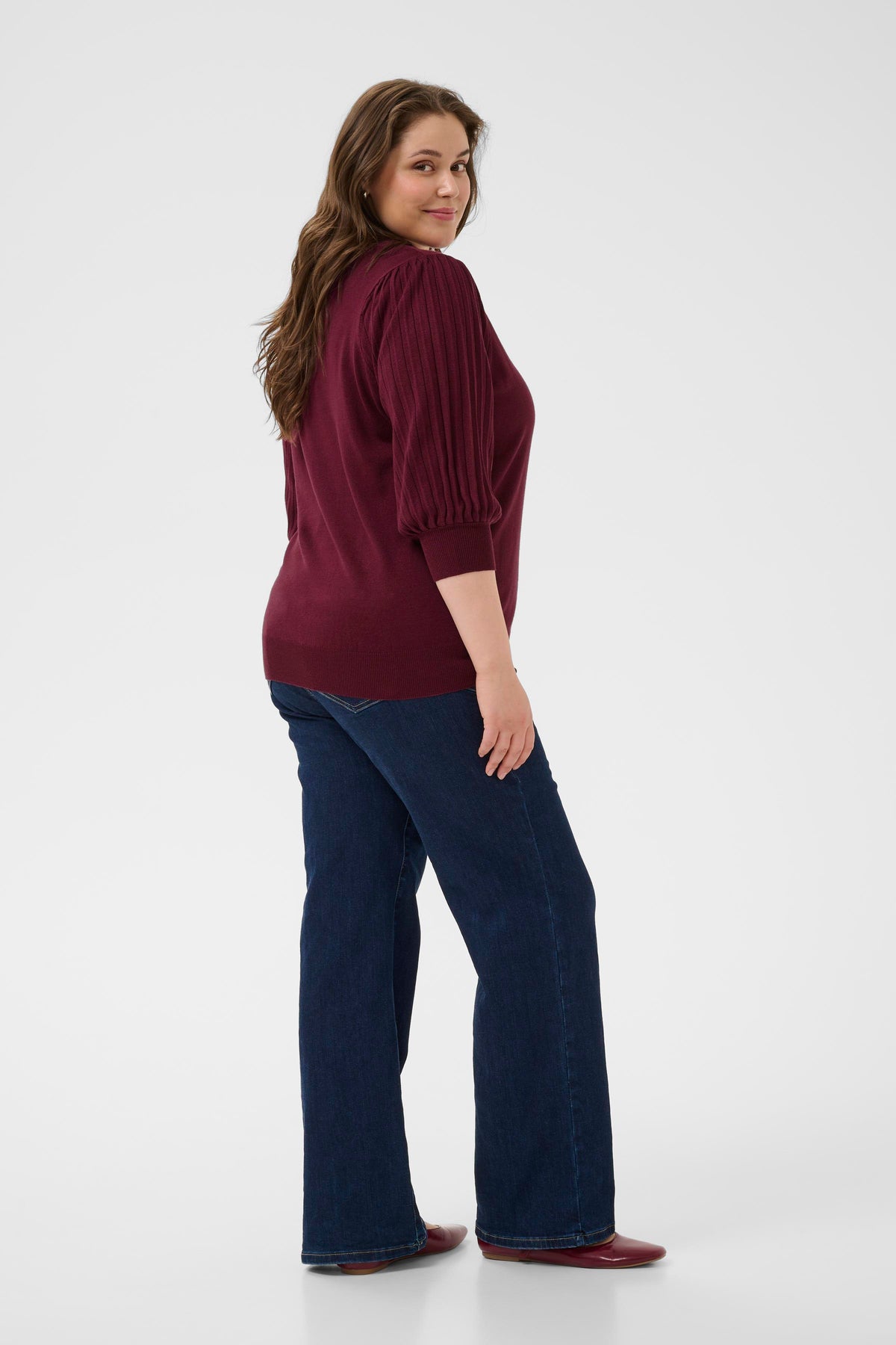 Kaffe Curve Loni Knit in Wine