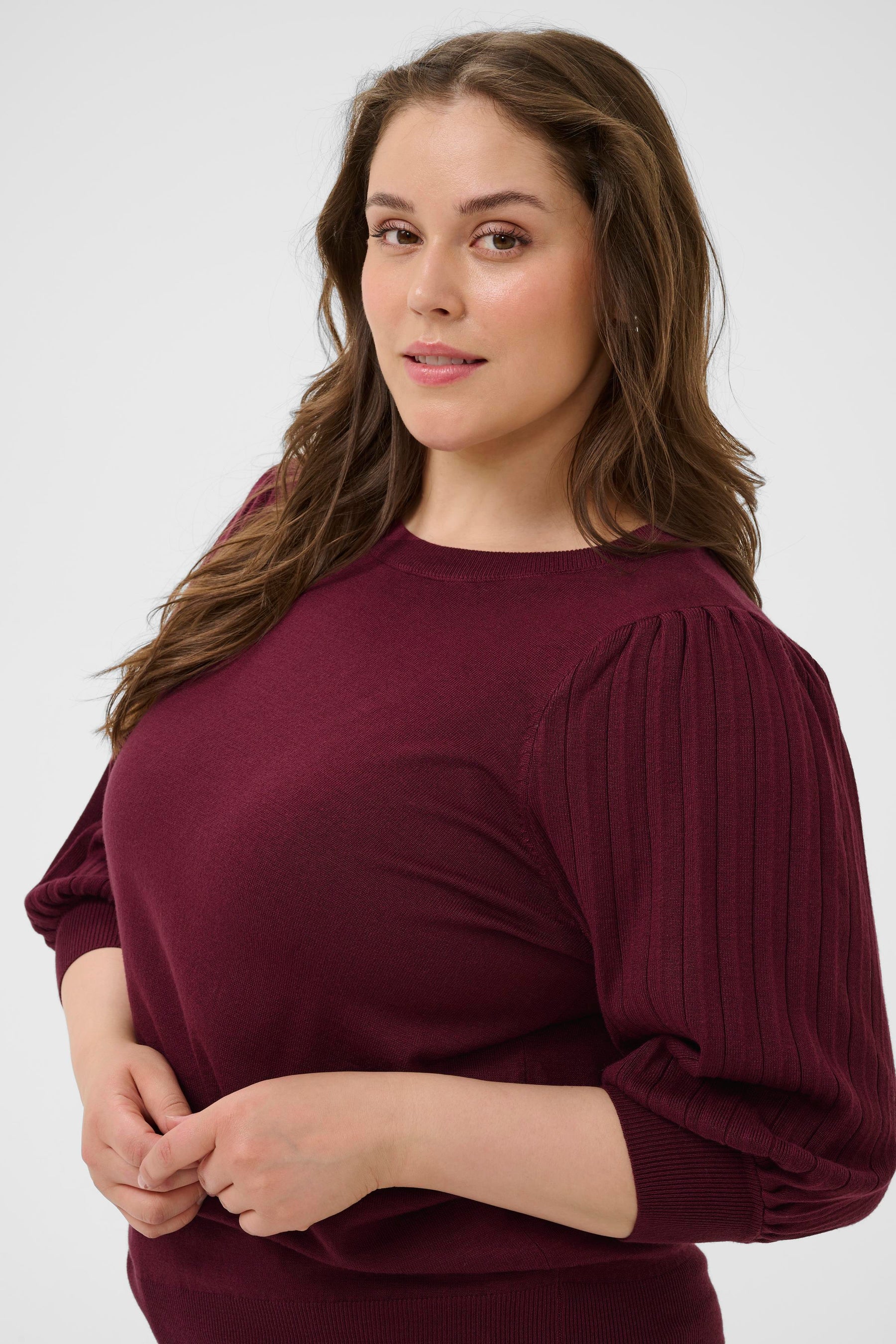 Kaffe Curve Loni Knit in Wine