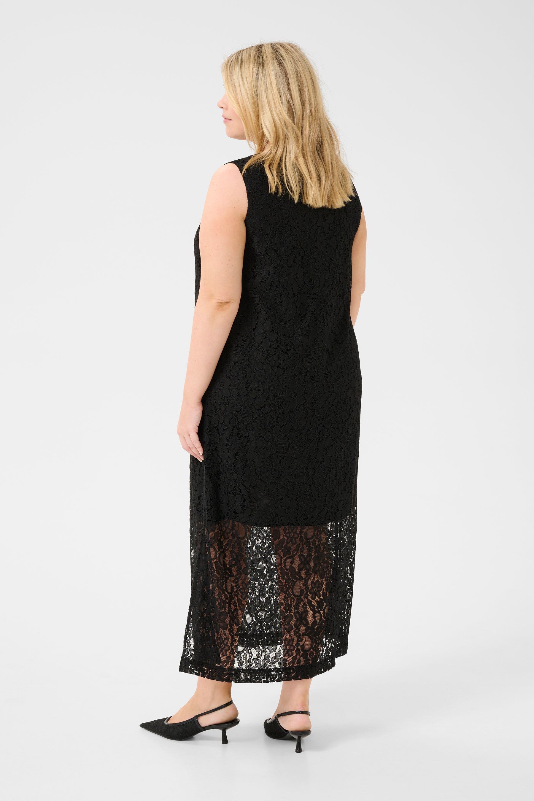 Kaffe Curve Lorani Lace Dress in Black
