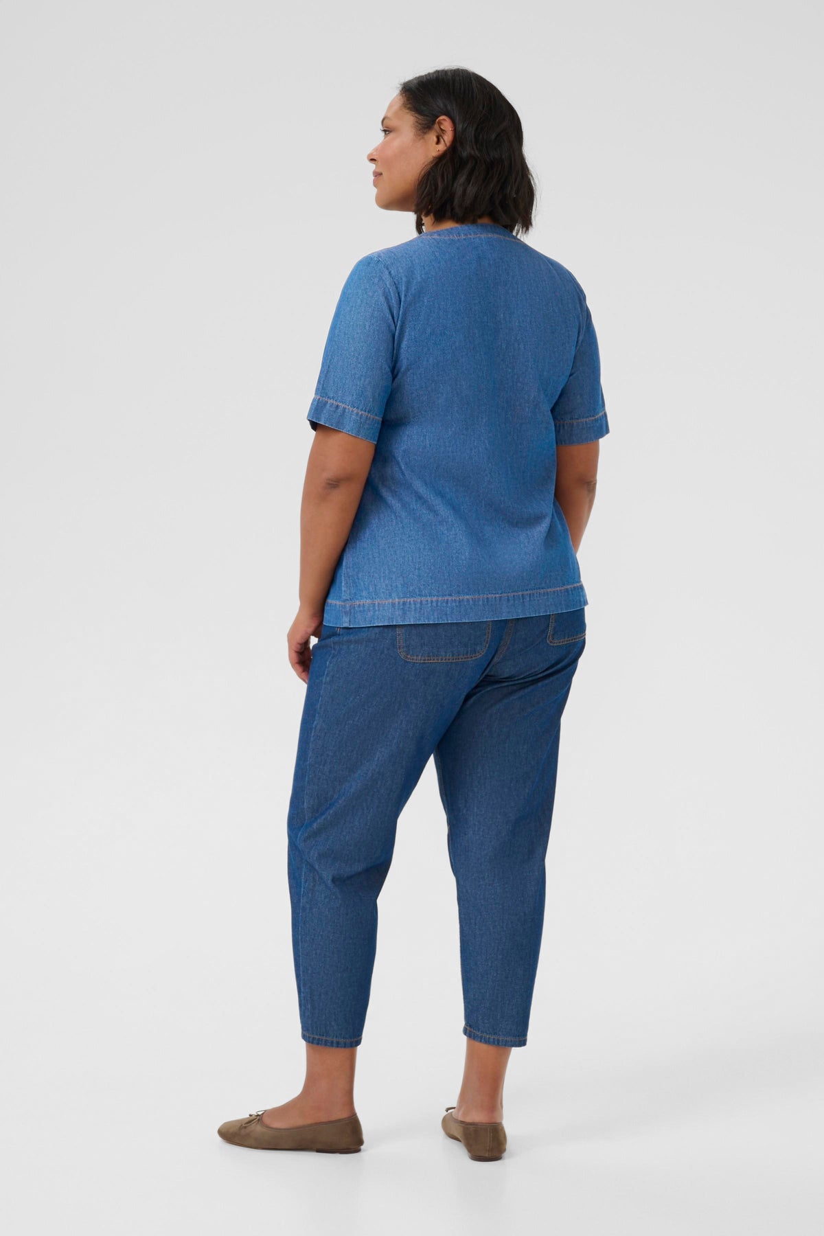 Kaffe Curve Louisa Shirt in Blue