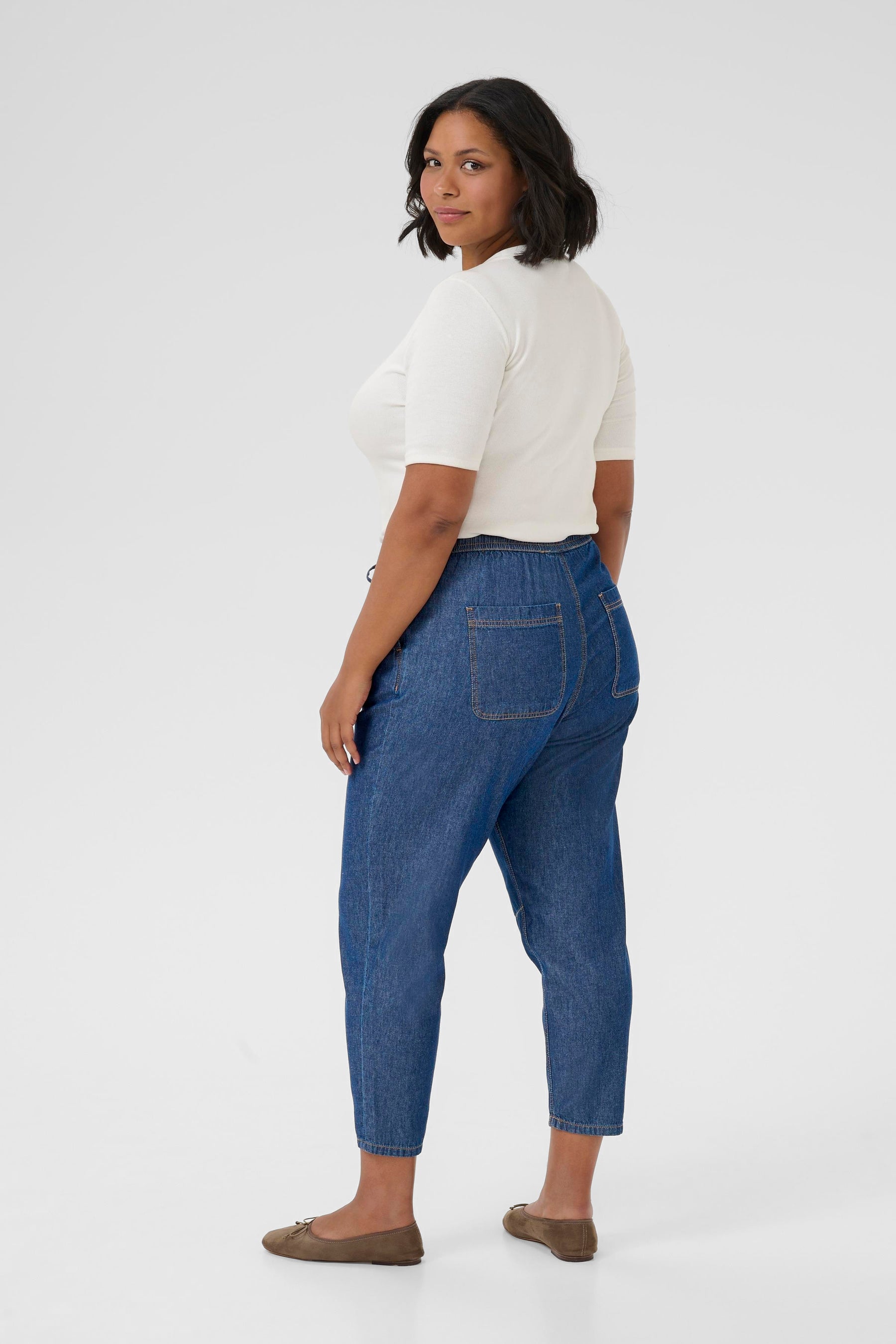 Kaffe Curve Louisa Trousers in Blue