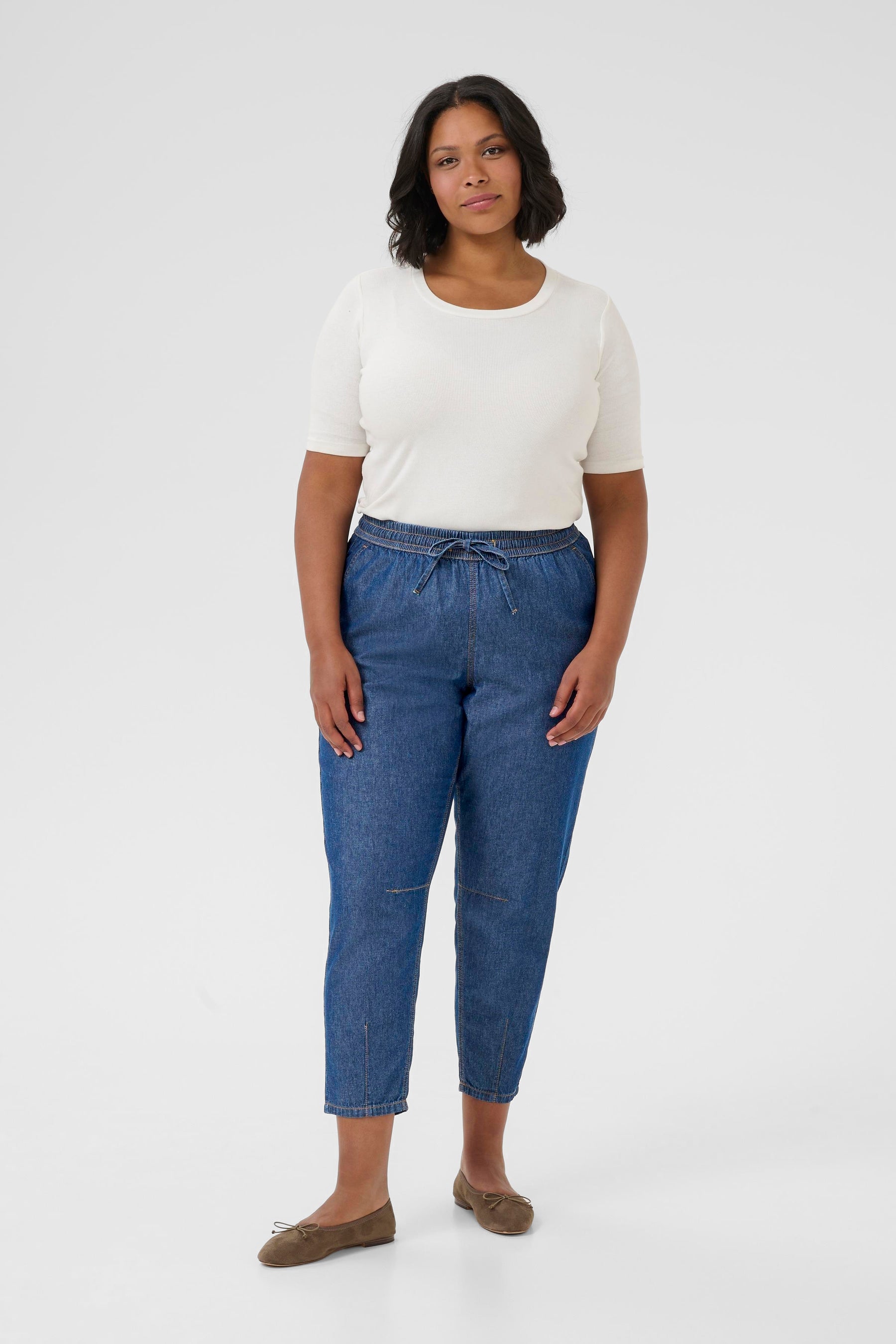Kaffe Curve Louisa Trousers in Blue