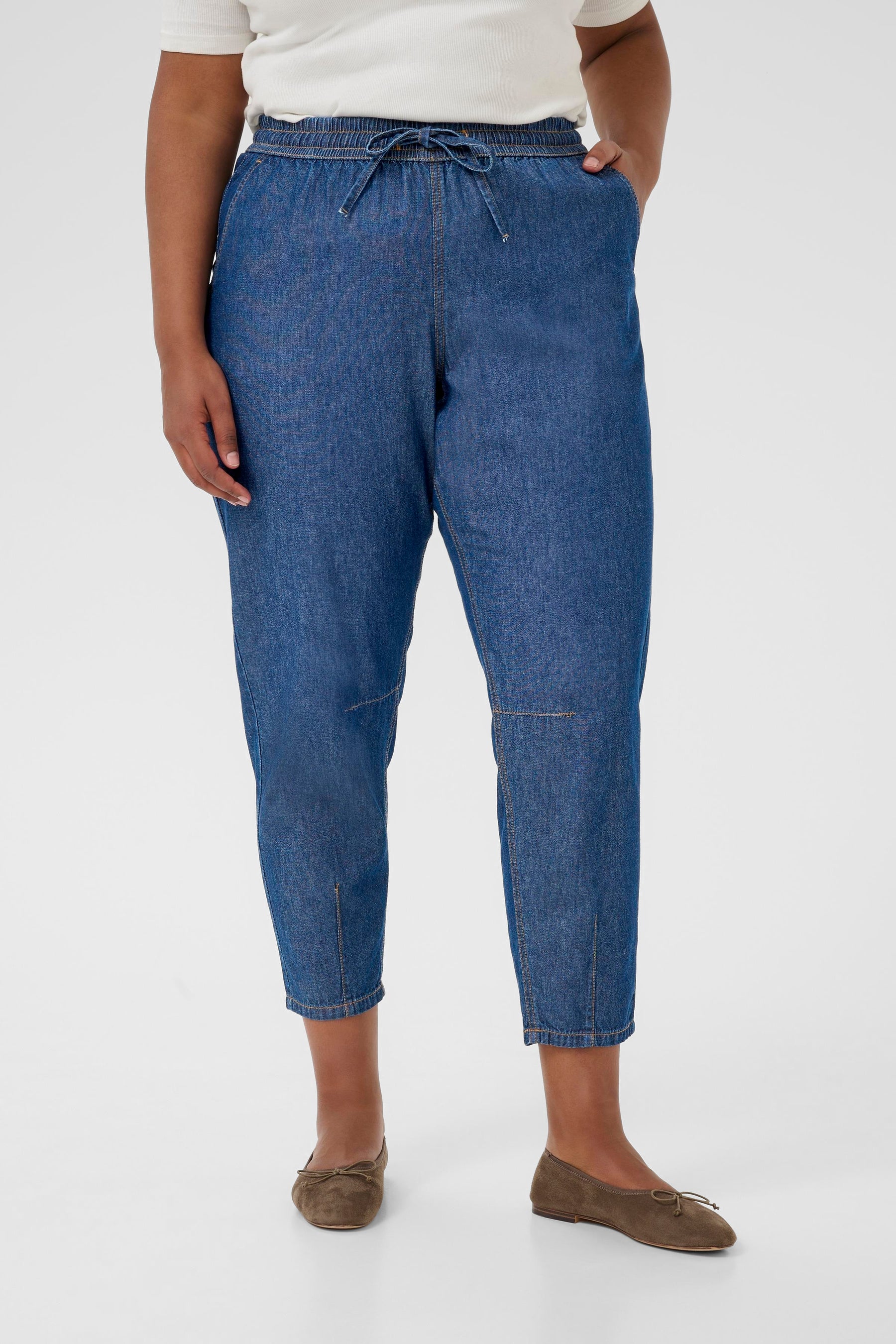 Kaffe Curve Louisa Trousers in Blue