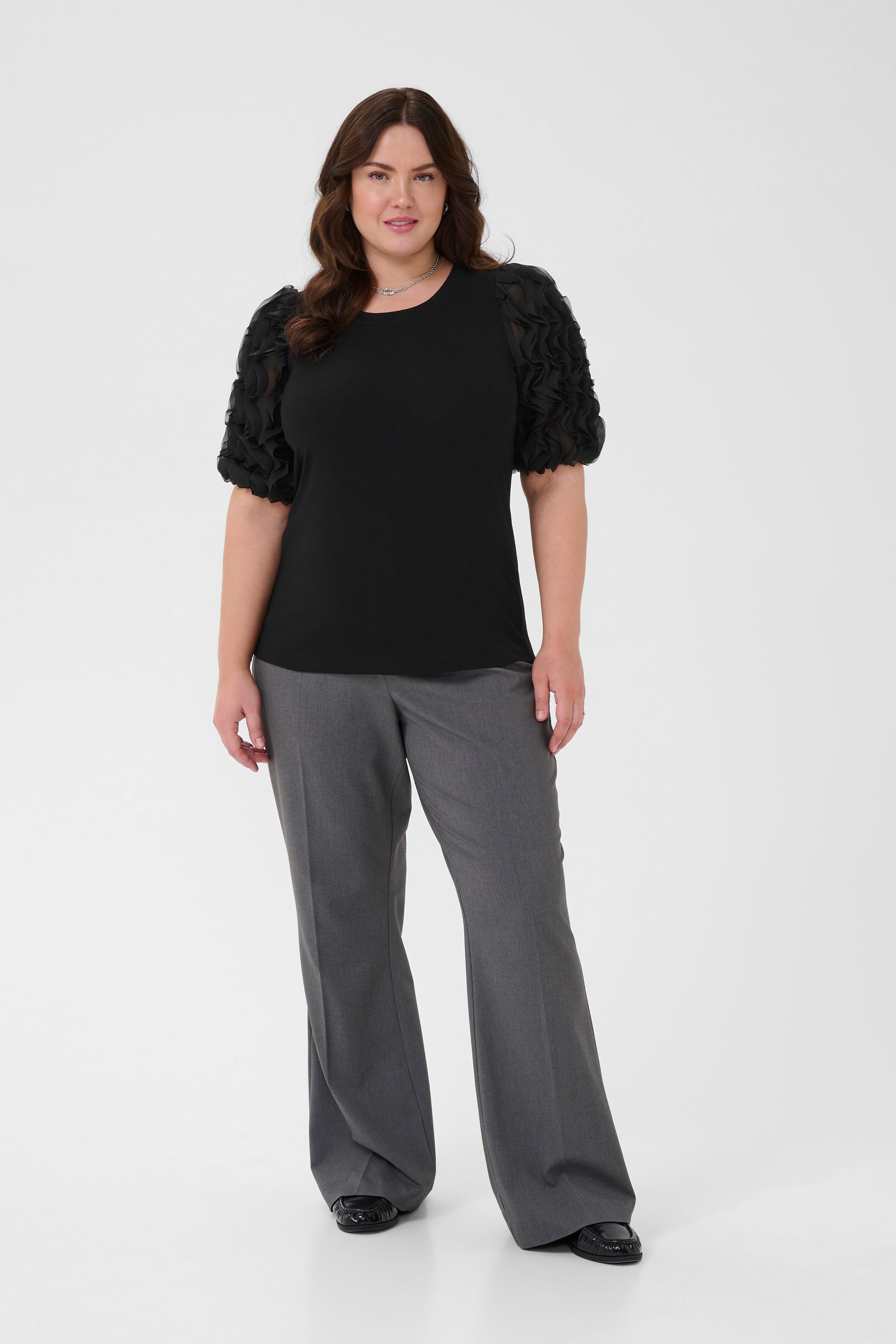 Kaffe Curve Lucinda T-Shirt in Black