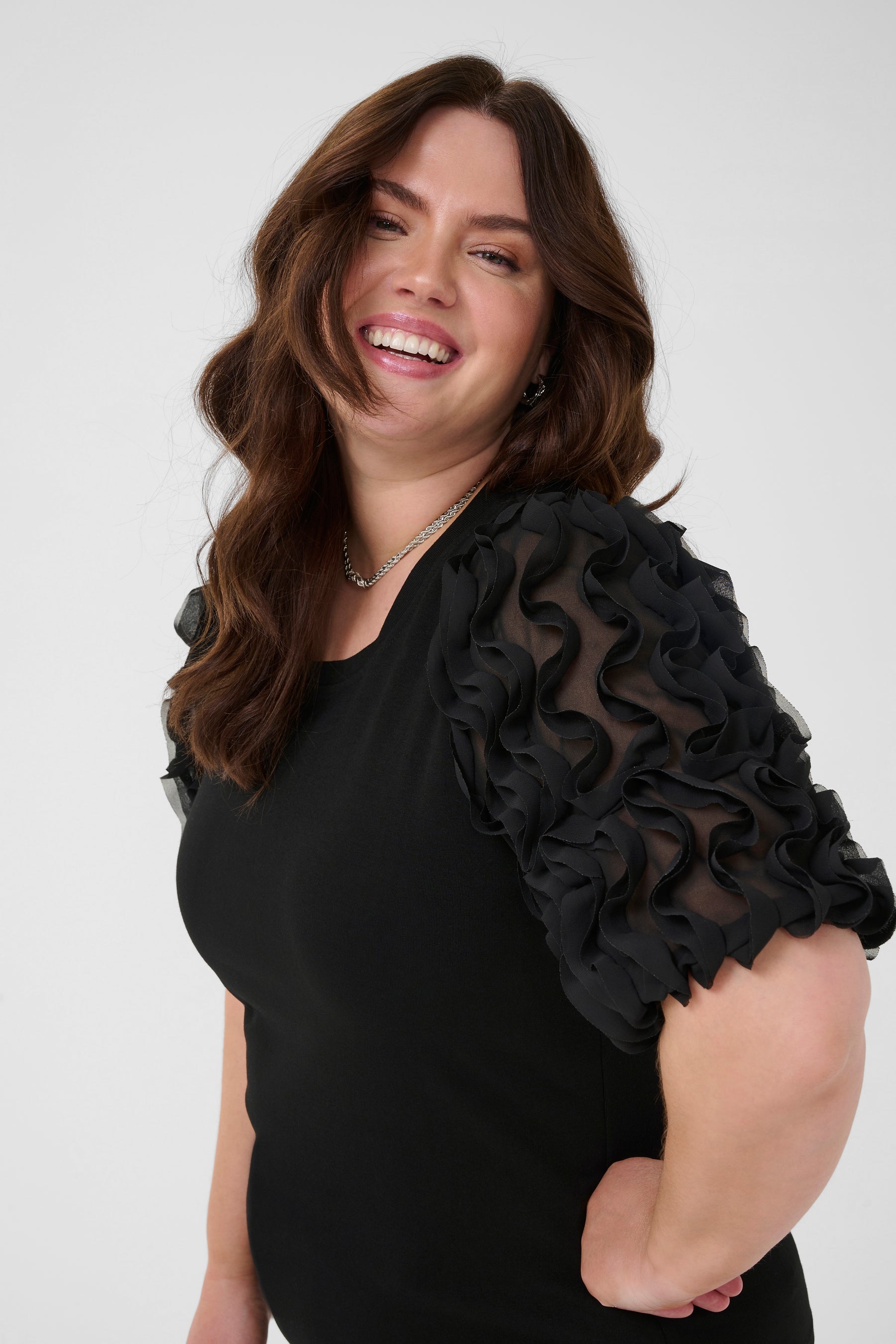 Kaffe Curve Lucinda T-Shirt in Black