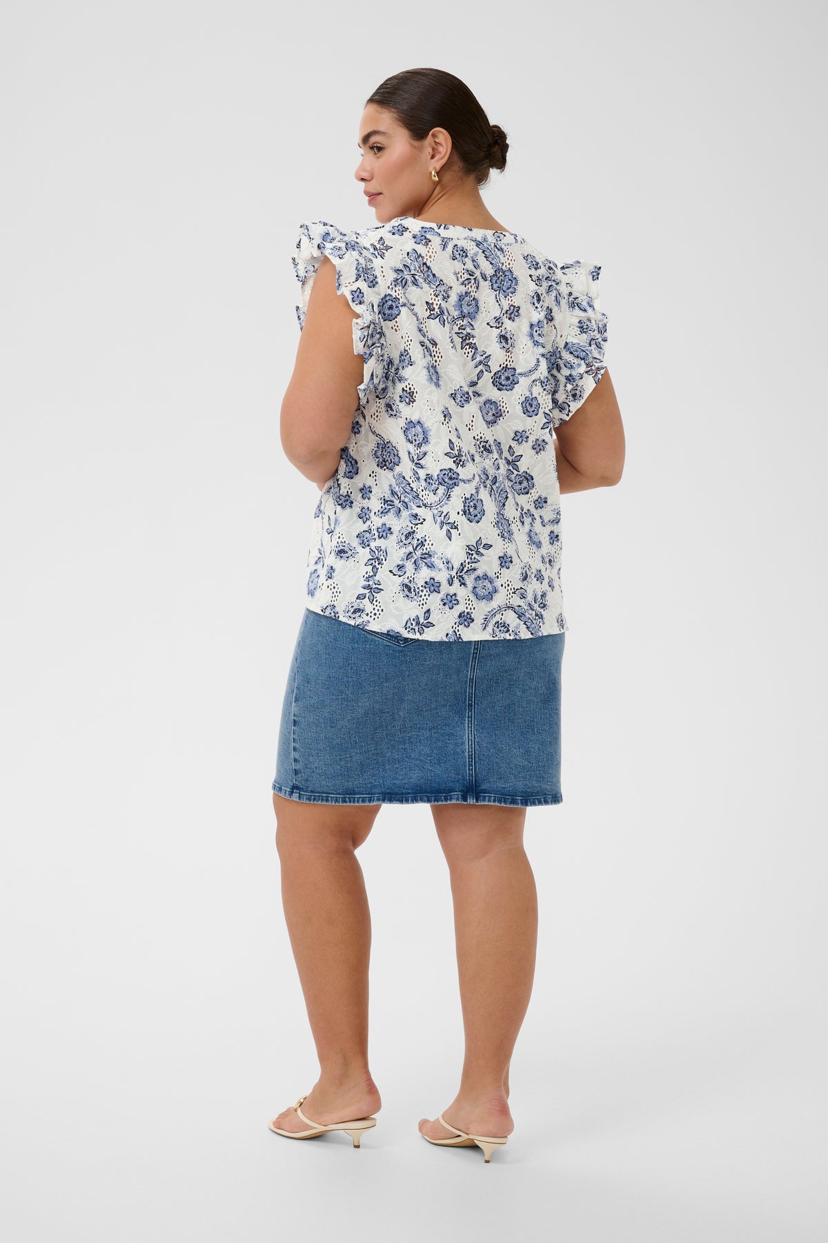 Kaffe Curve Lula Top in White