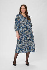 Kaffe Curve Mahlia Dress in Blue