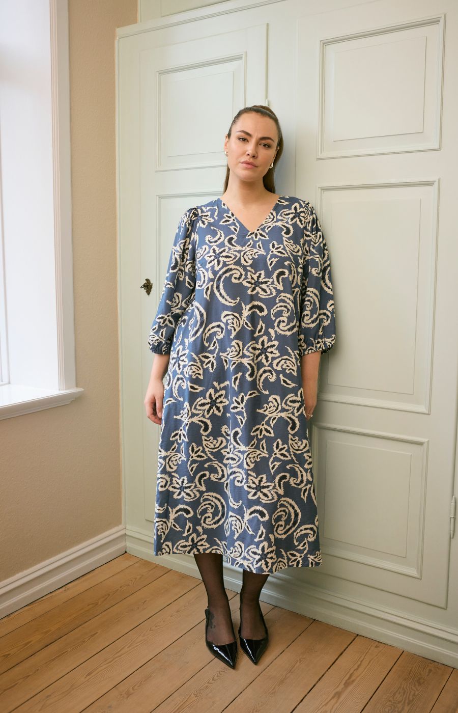 Kaffe Curve Mahlia Dress in Blue