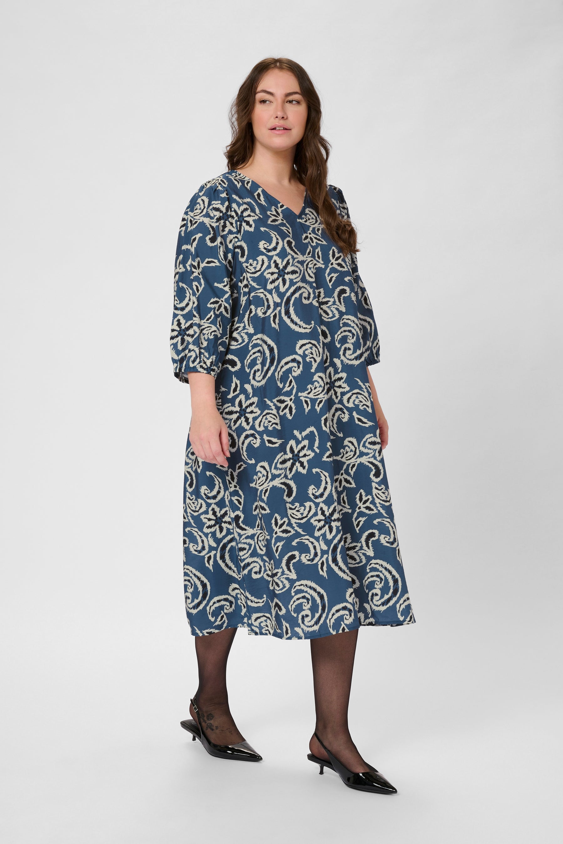 Kaffe Curve Mahlia Dress in Blue