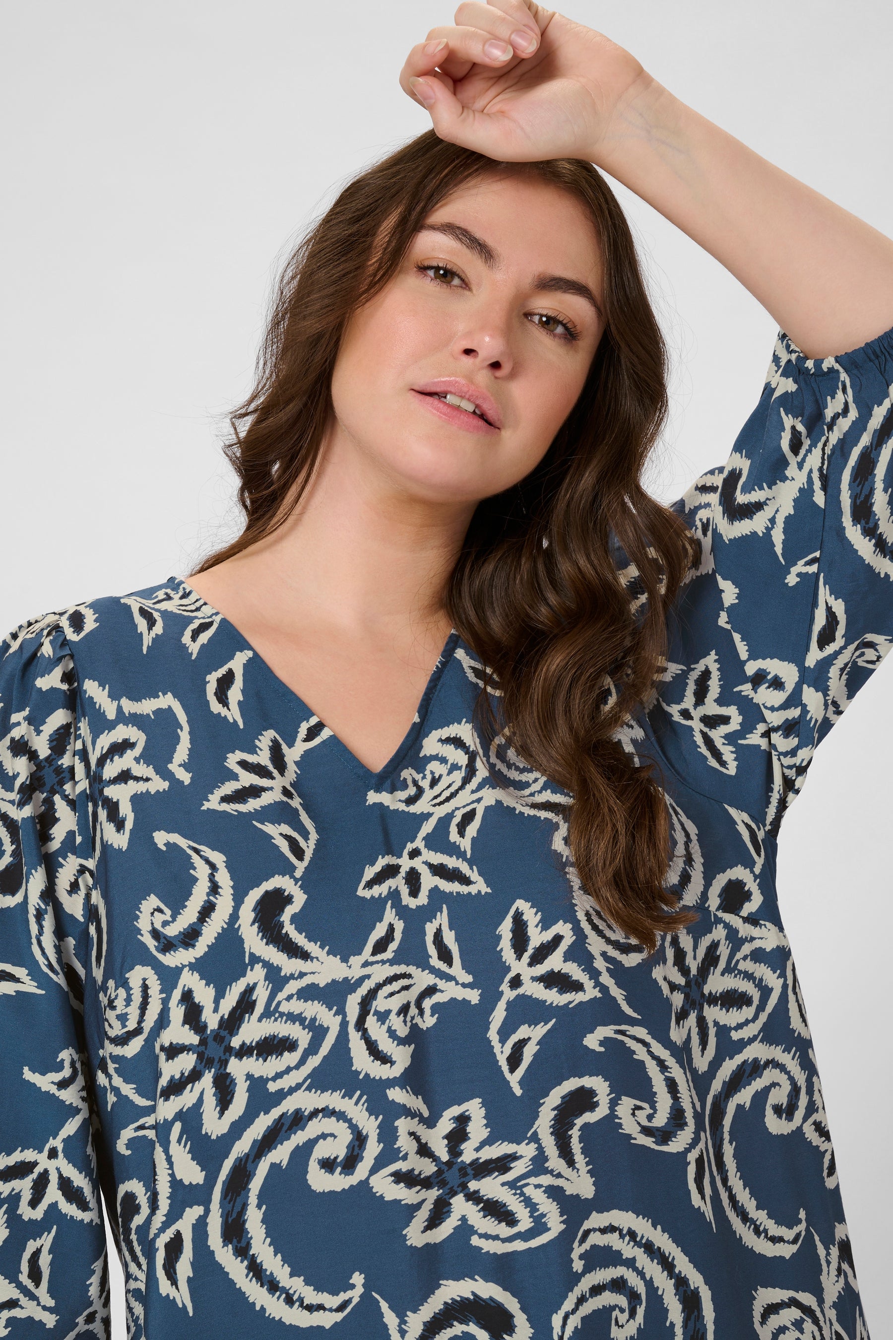 Kaffe Curve Mahlia Dress in Blue
