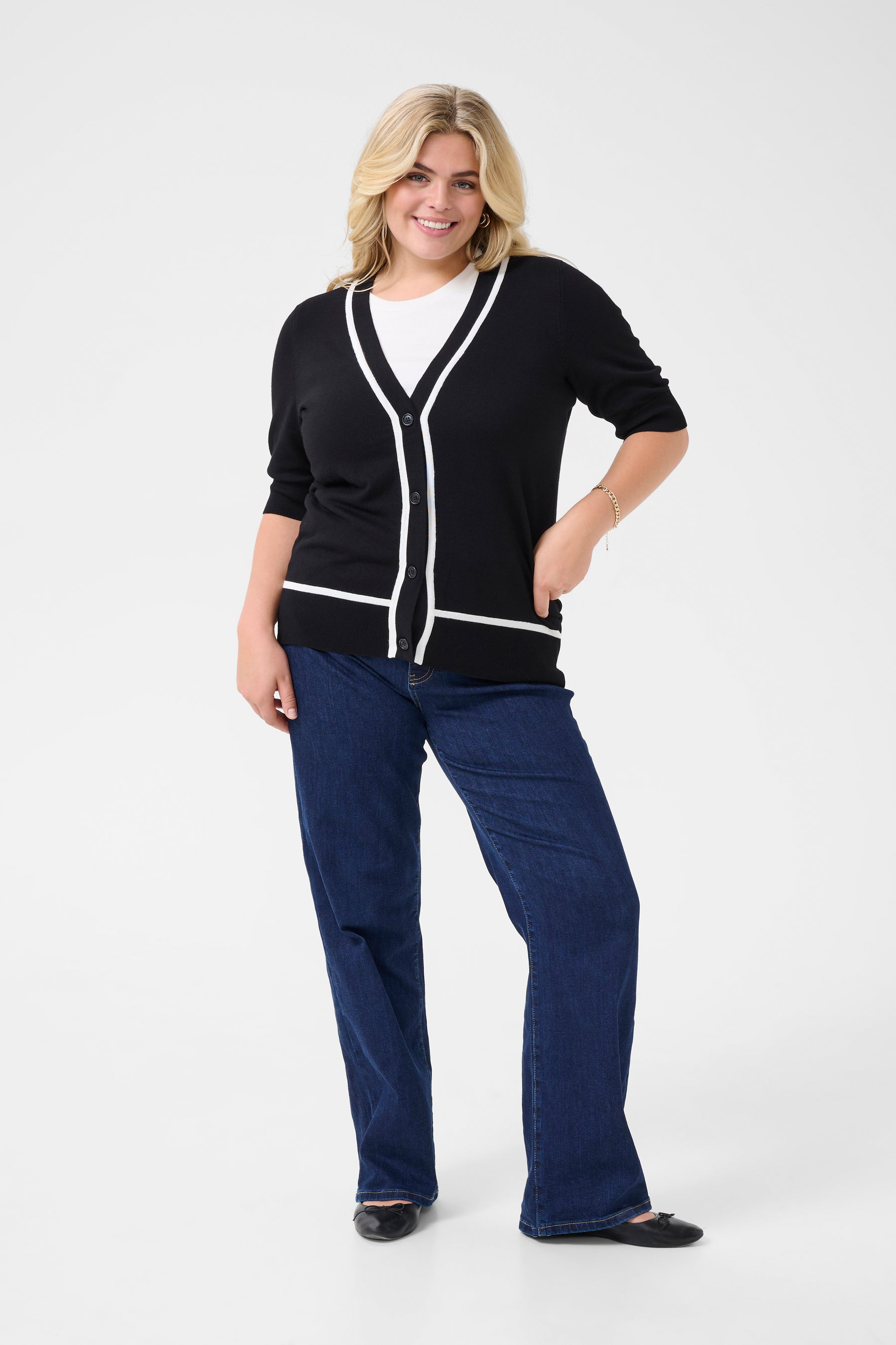 Kaffe Curve Mallie Cardigan in Black