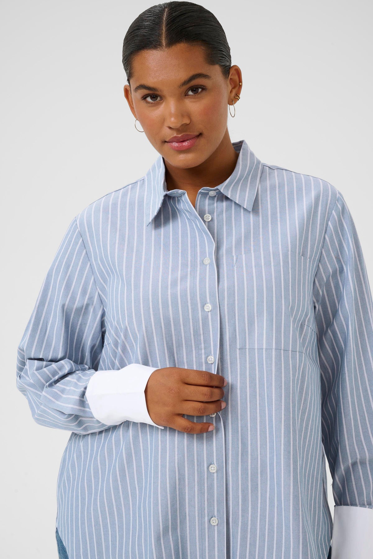 Kaffe Curve Melina Shirt in Blue