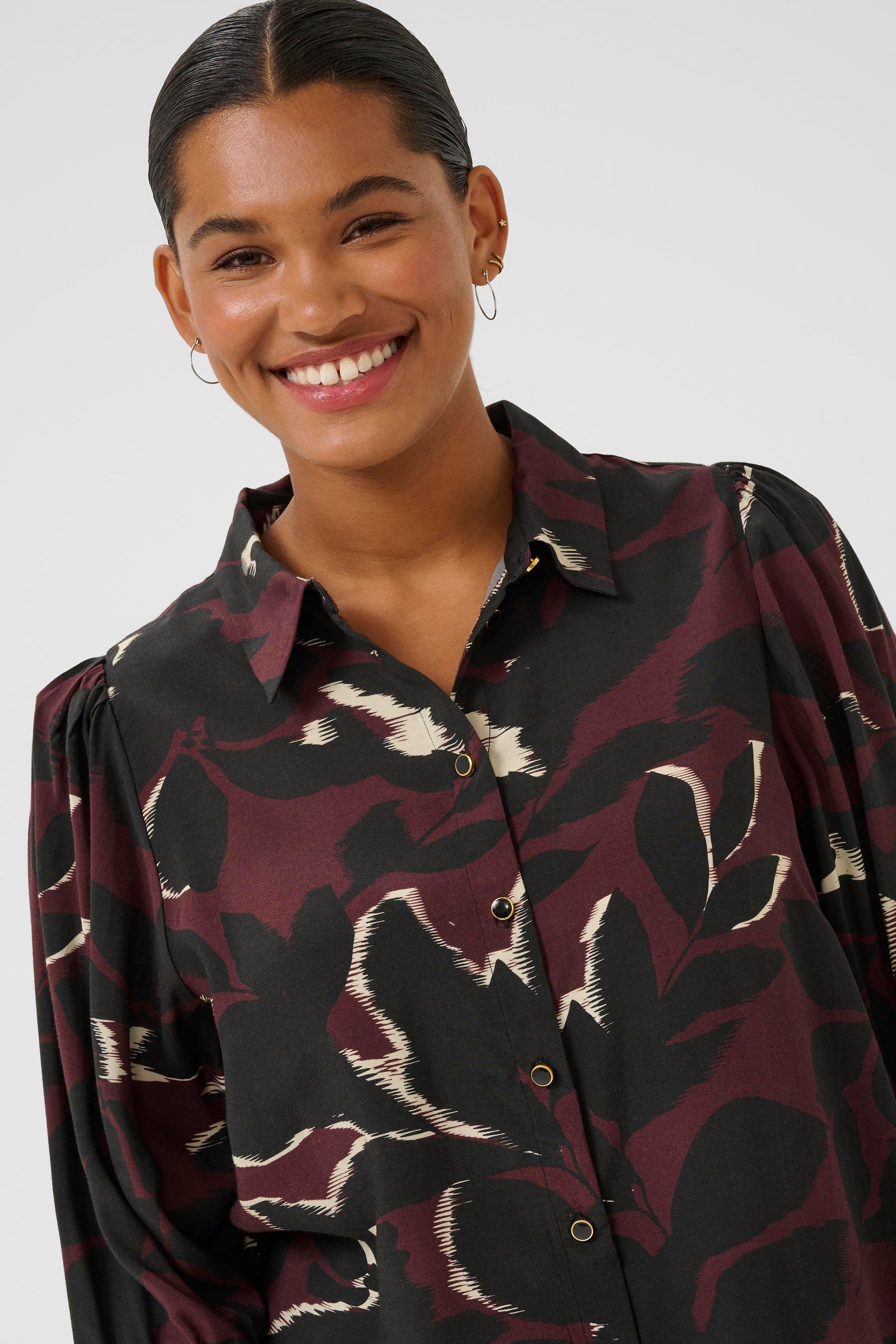Kaffe Curve Milana Shirt in Wine
