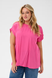 Kaffe Curve Milia Blouse in Fuchsia