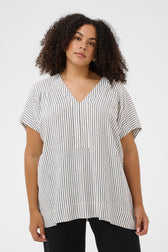 Kaffe Curve Mille Blouse in Black Stripe