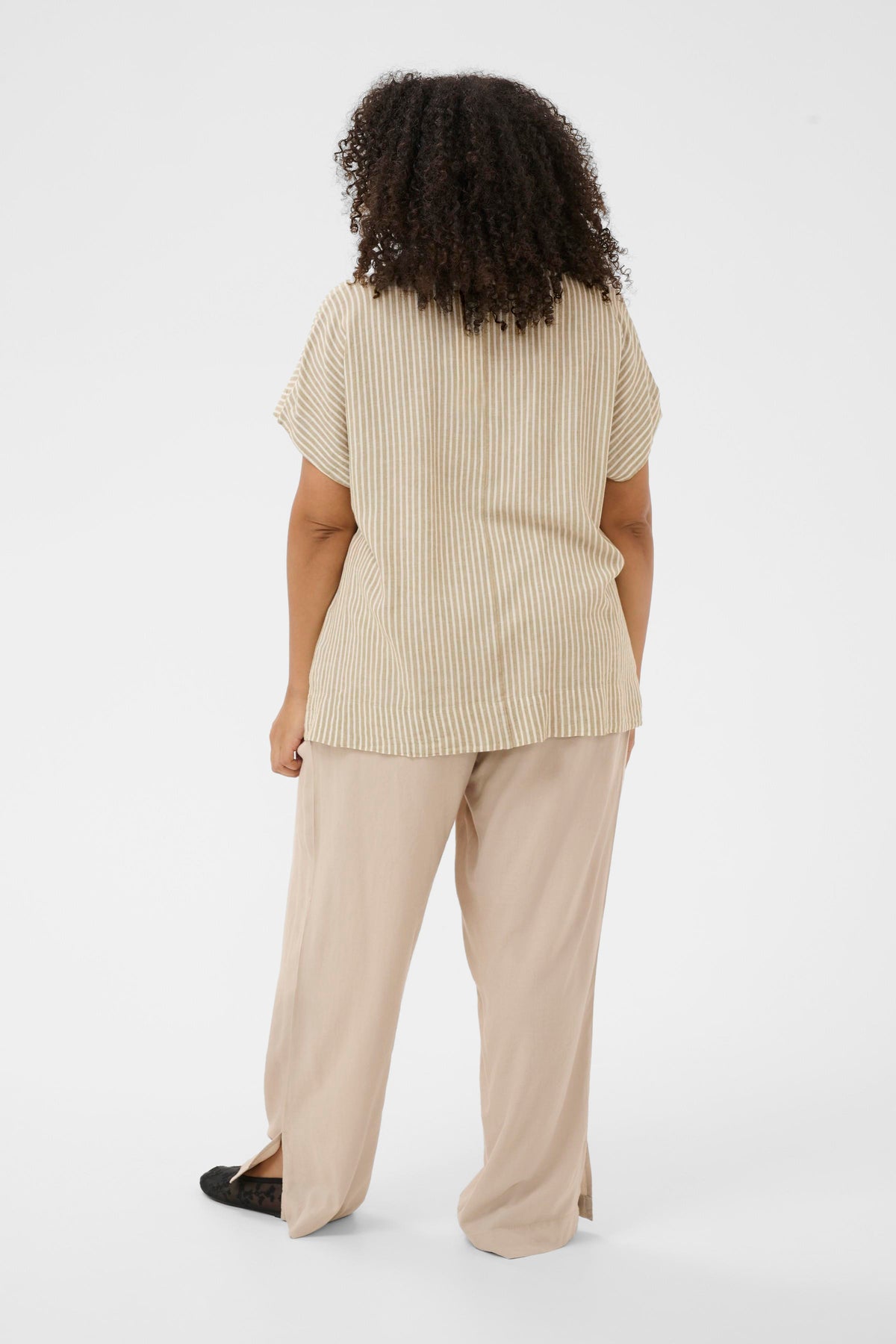 Kaffe Curve Mille Blouse in Chinchilla Stripe