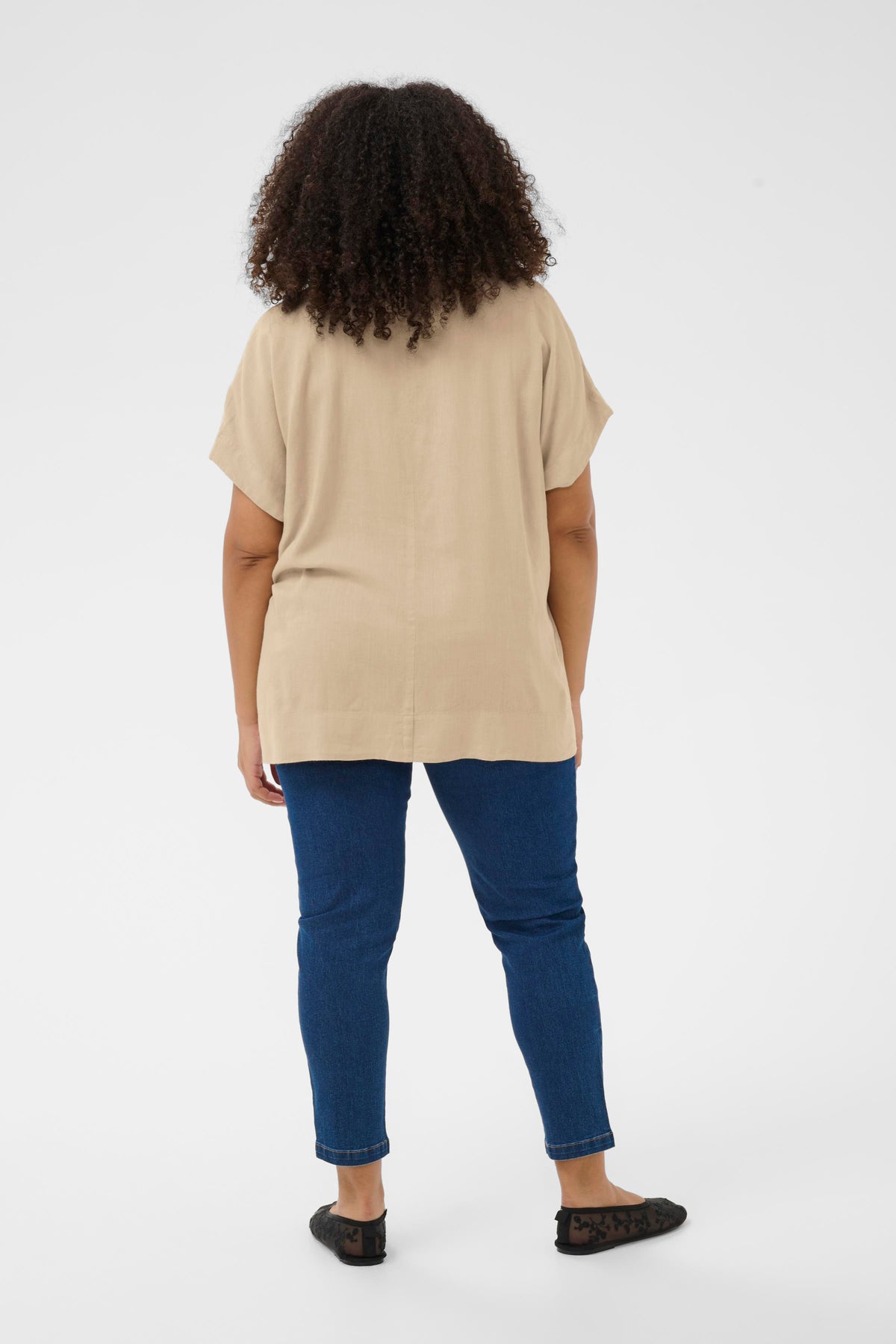 Kaffe Curve Mille Blouse in Feather Gray