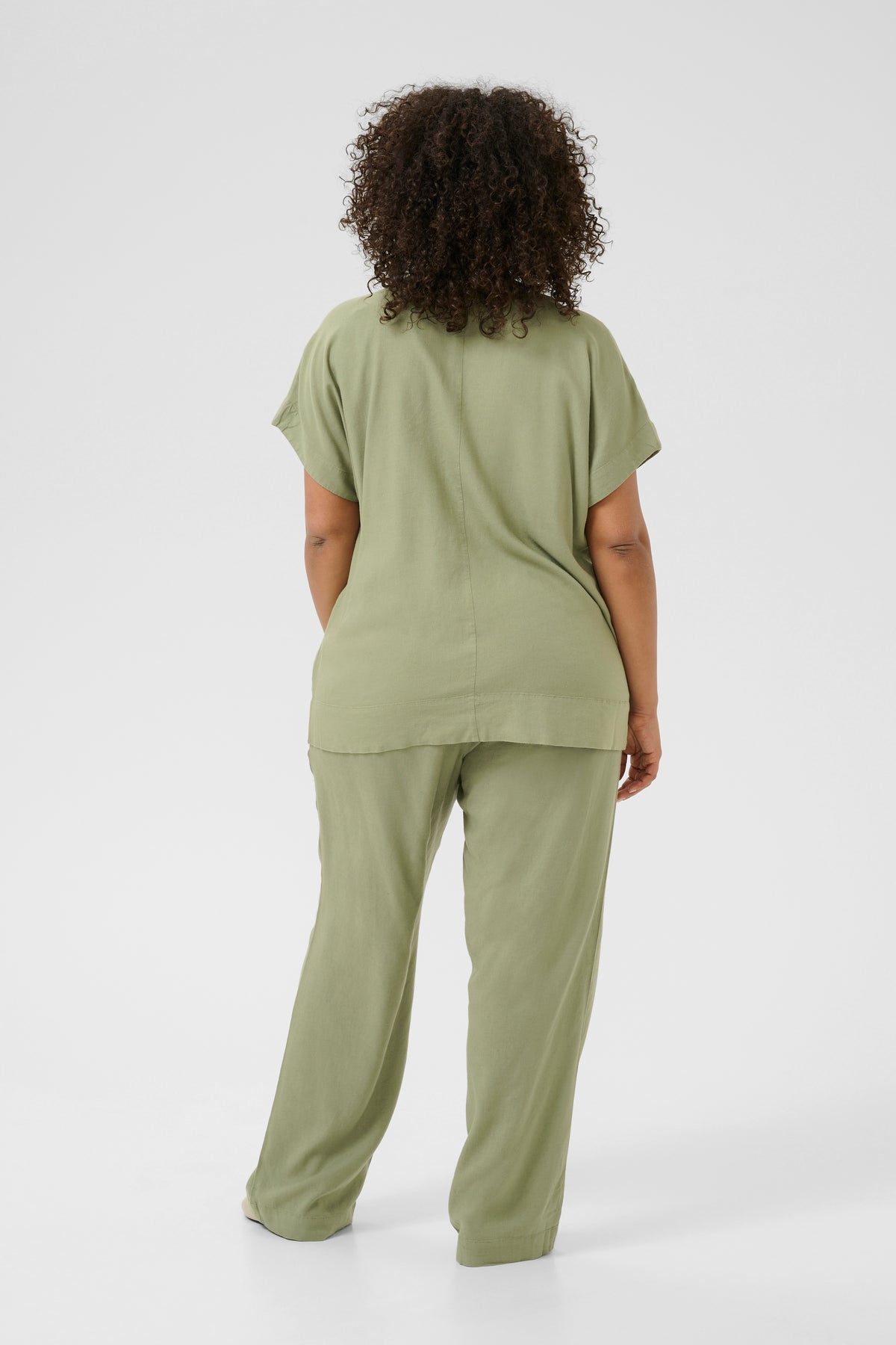 Kaffe Curve Mille Blouse in Khaki