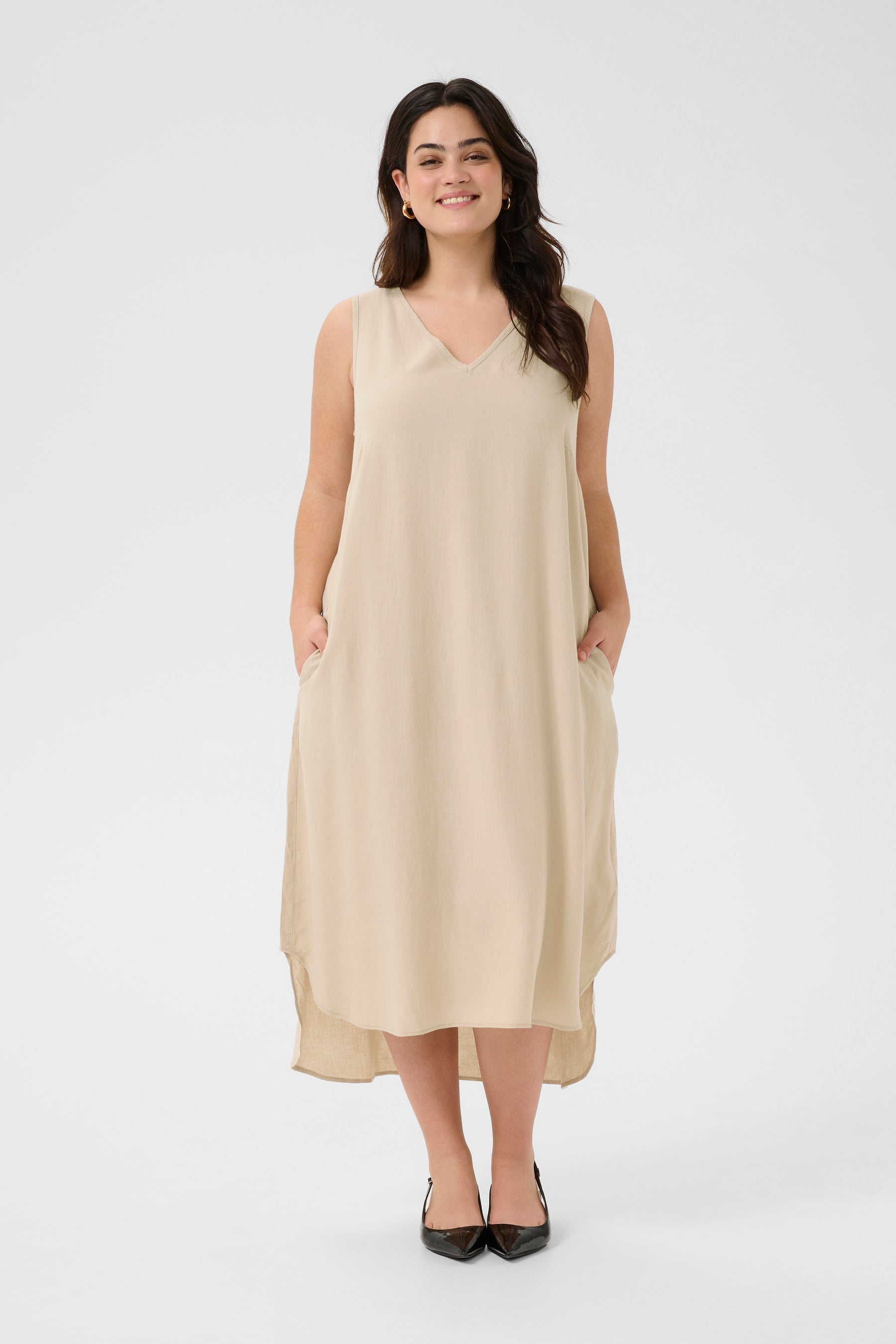 Kaffe Curve Millie Dress Beige