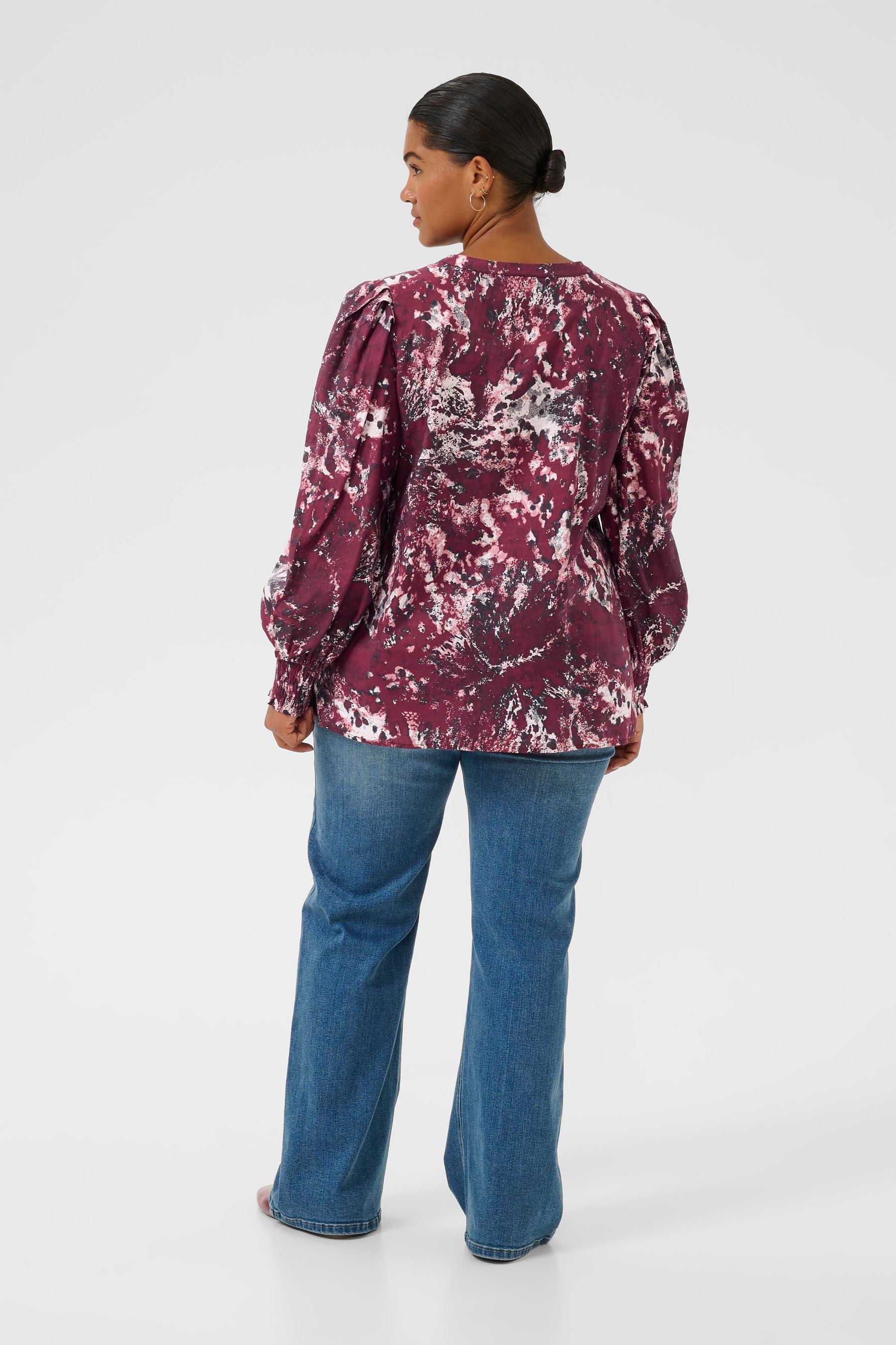 Kaffe Curve Mina Blouse in Wine