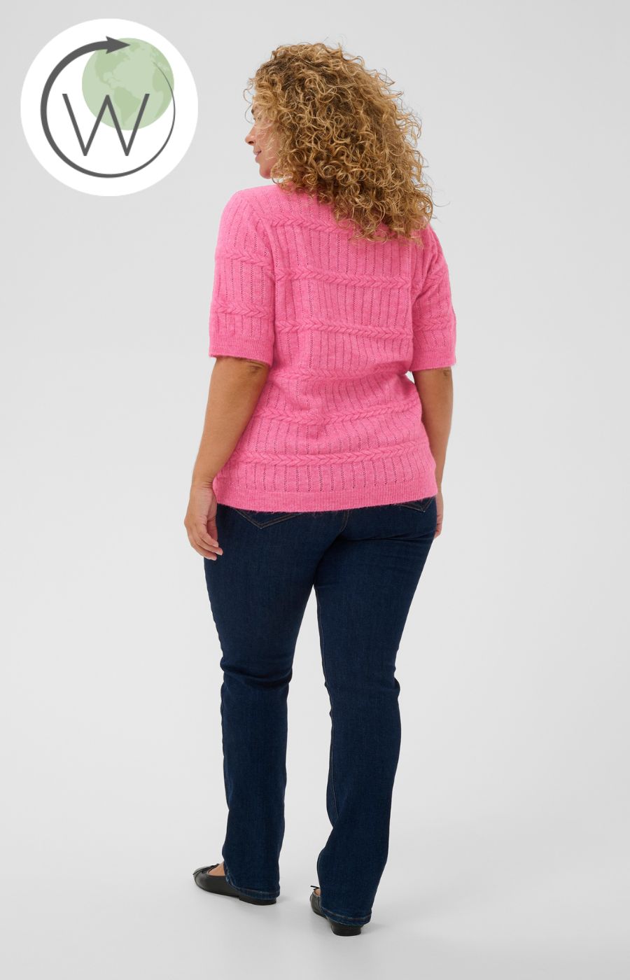 Kaffe Curve Minia Knit Top in Pink
