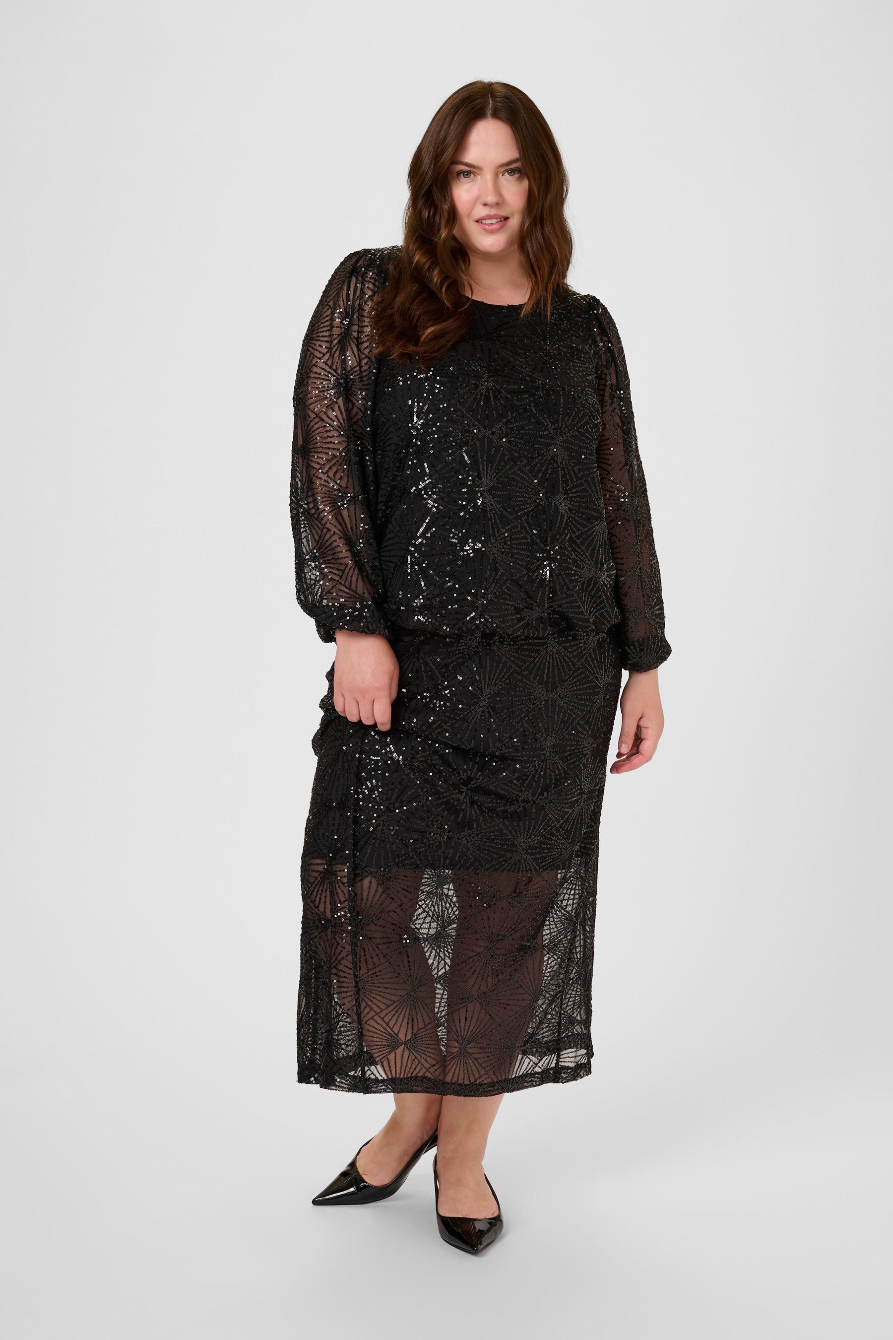 Kaffe Curve Minna Blouse in Black