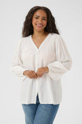 Kaffe Curve Mirana Blouse in White