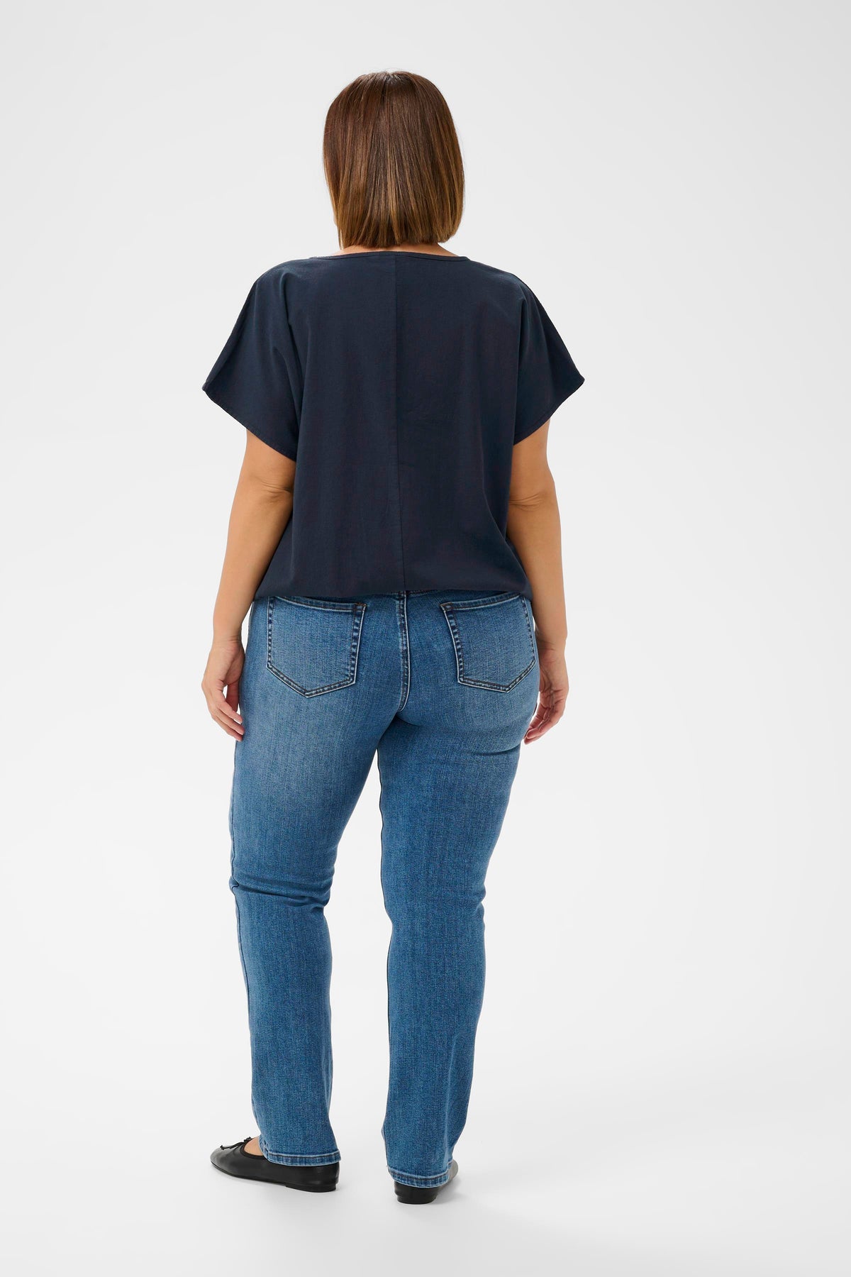 Kaffe Curve Nana Blouse in Navy