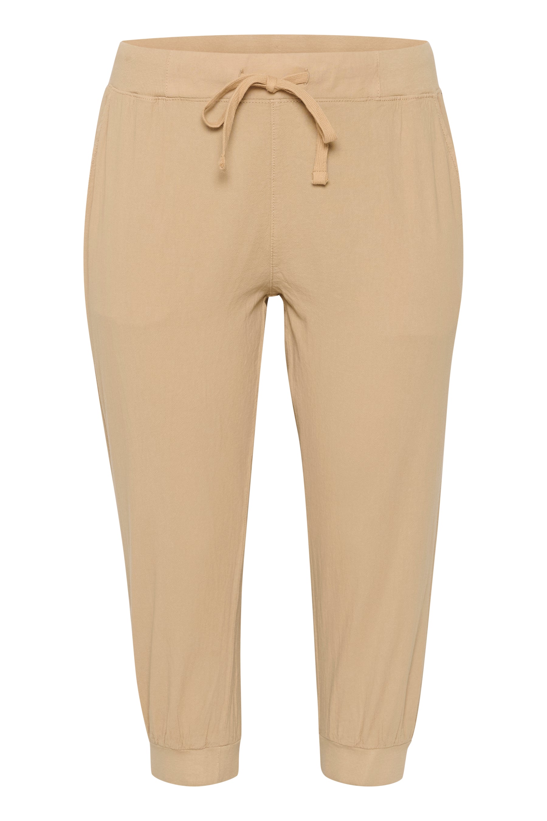 Kaffe Curve Nana Capri Pants in Sand