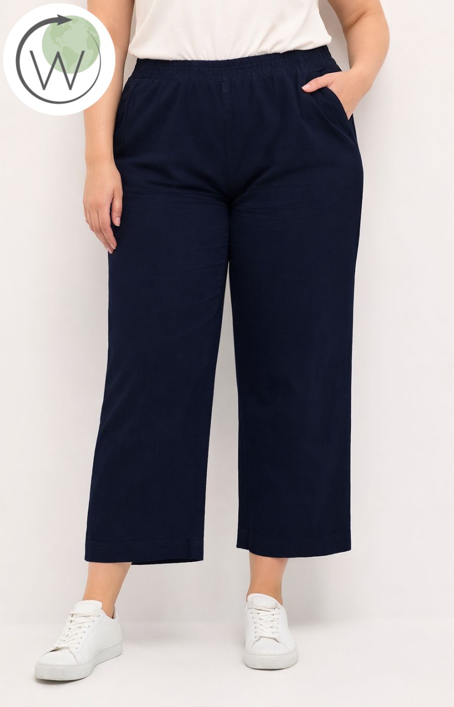 Kaffe Curve Nana Culottes in Navy
