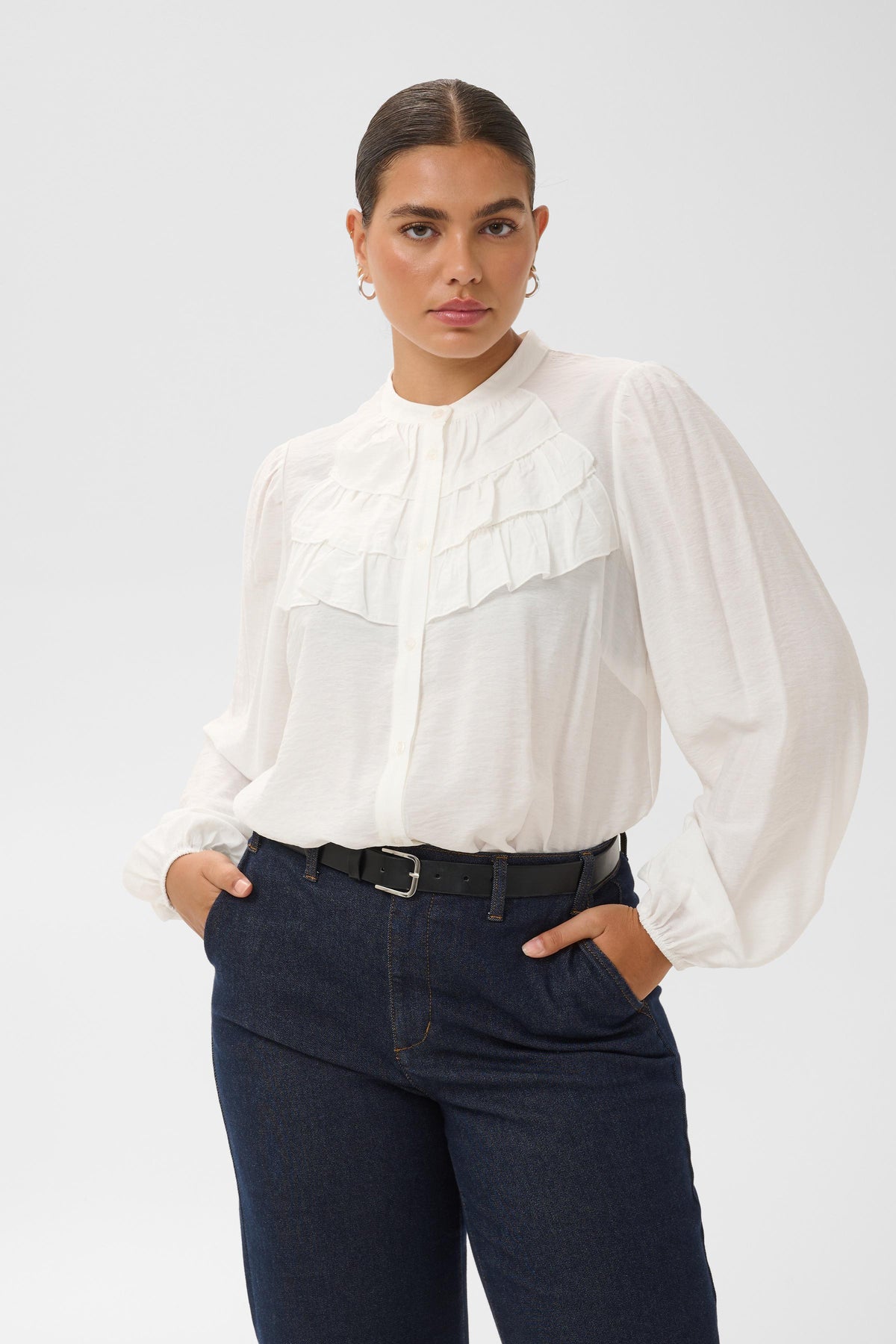 Kaffe Curve Nicola Shirt in White