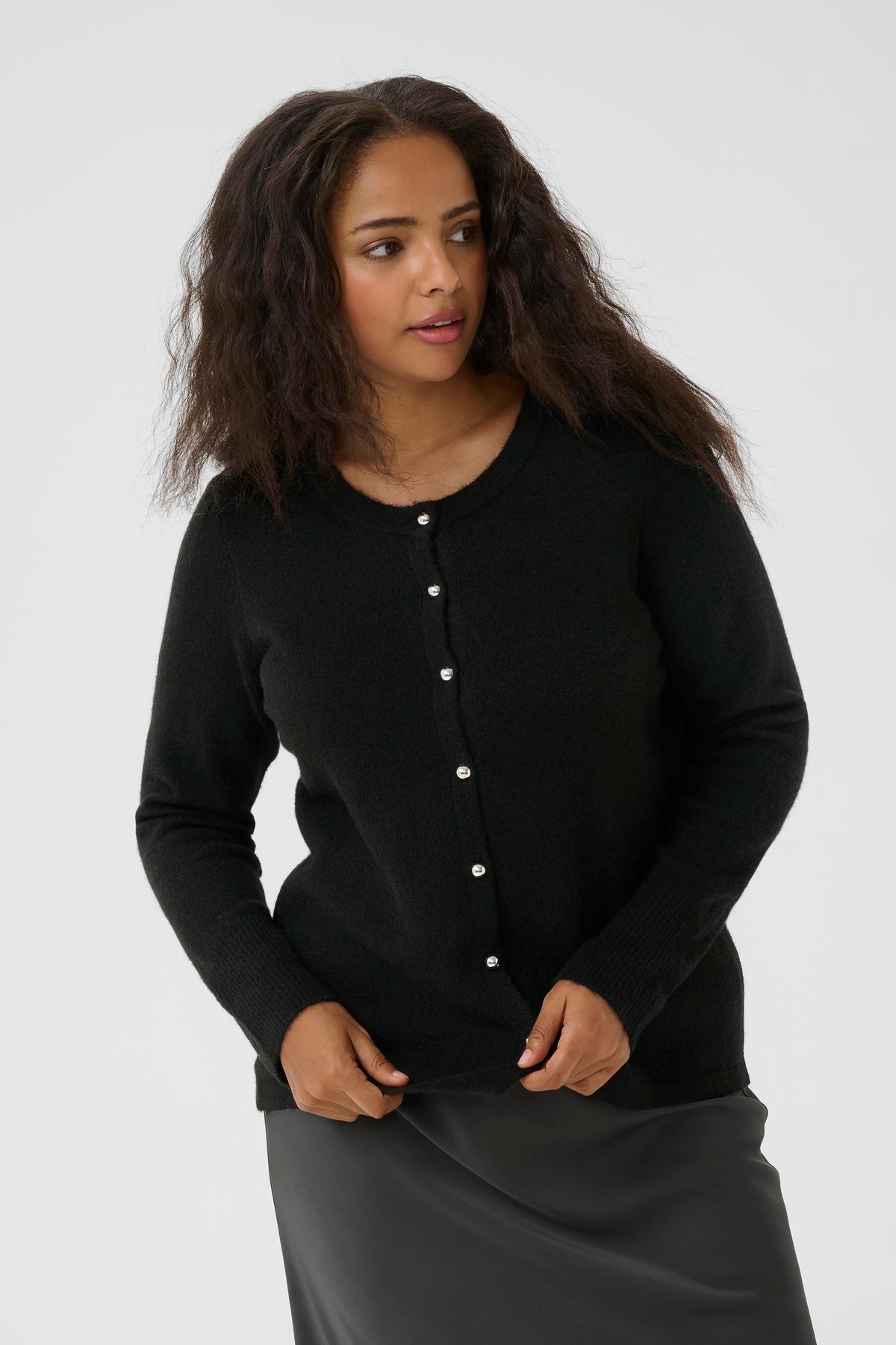 Kaffe Curve Niela Cardigan in Black