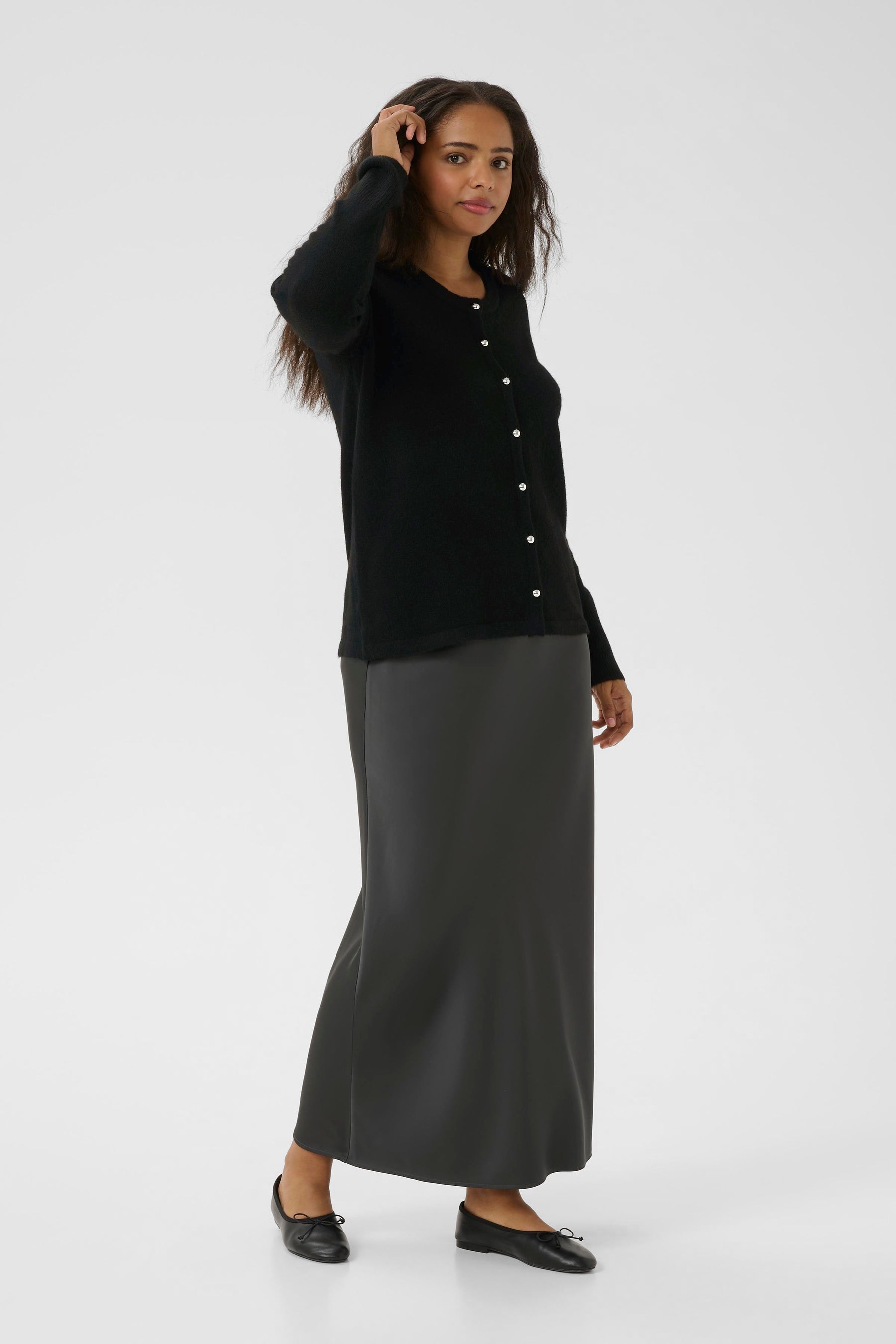 Kaffe Curve Niela Cardigan in Black
