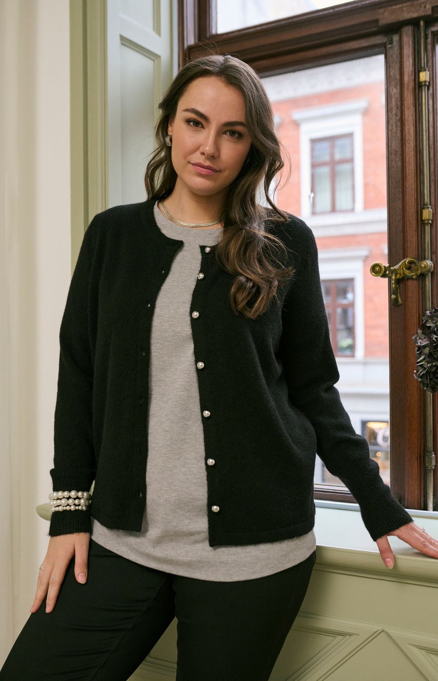 Kaffe Curve Niela Cardigan in Black