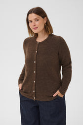 Kaffe Curve Niela Cardigan in Brown