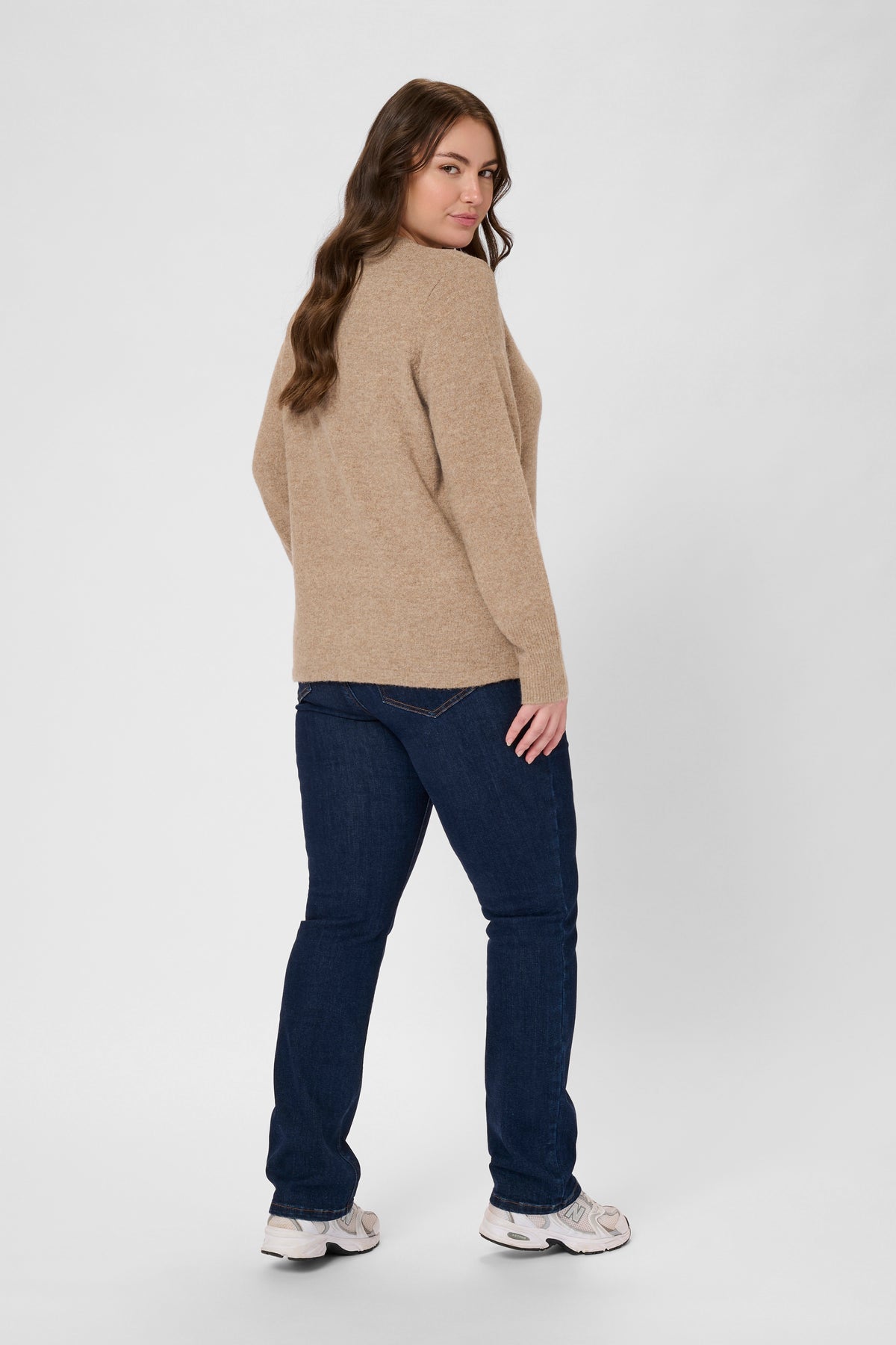 Kaffe Curve Niela Cardigan in Tan