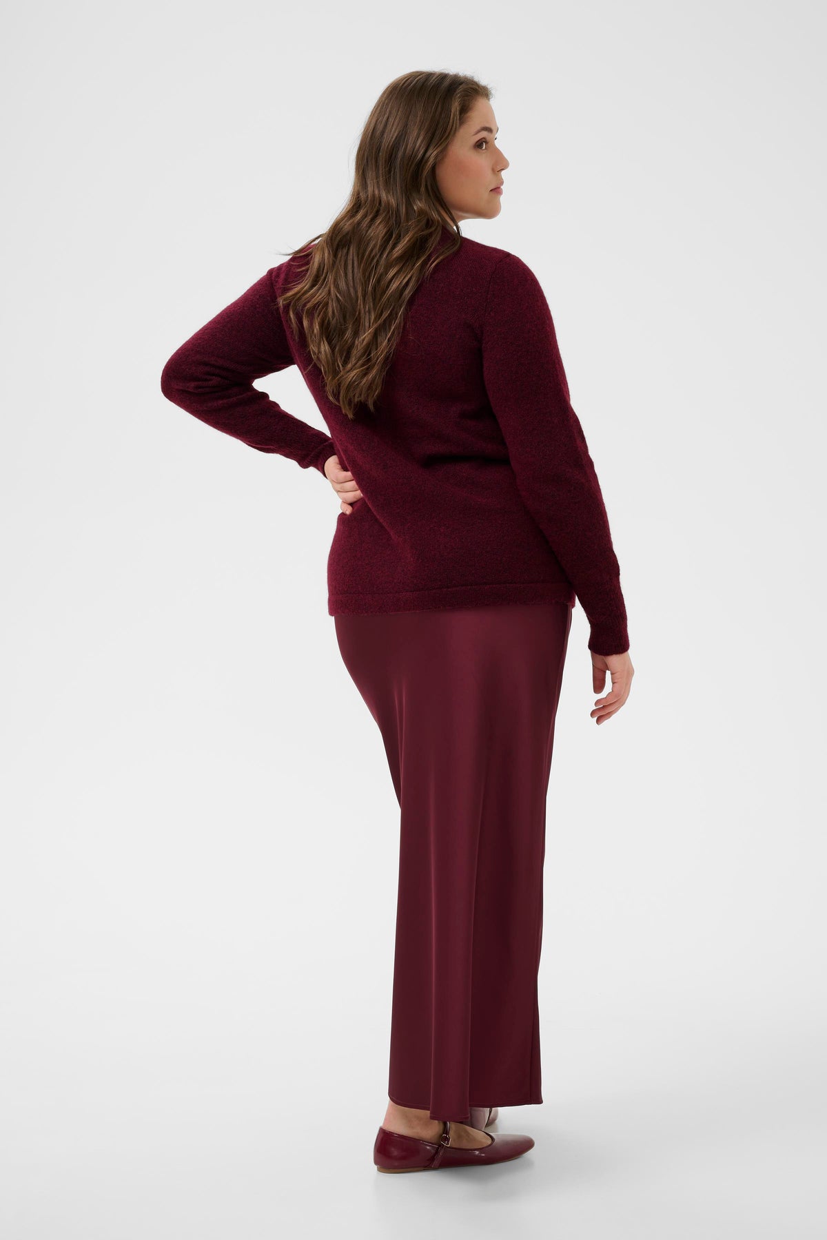 Kaffe Curve Niela Cardigan in Wine