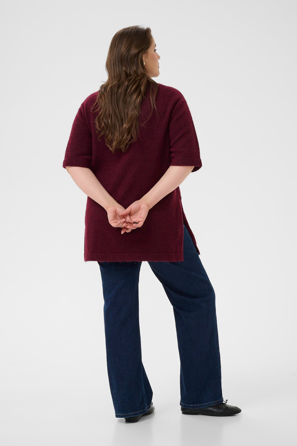 Kaffe Curve Niela Jumper in Wine