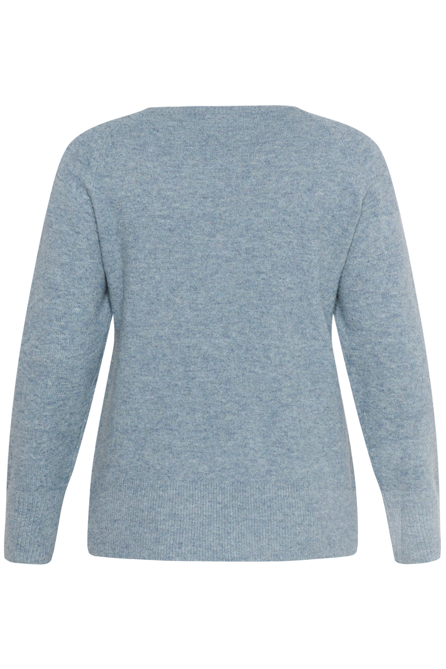 Kaffe Curve Niela V-Neck Jumper in Blue