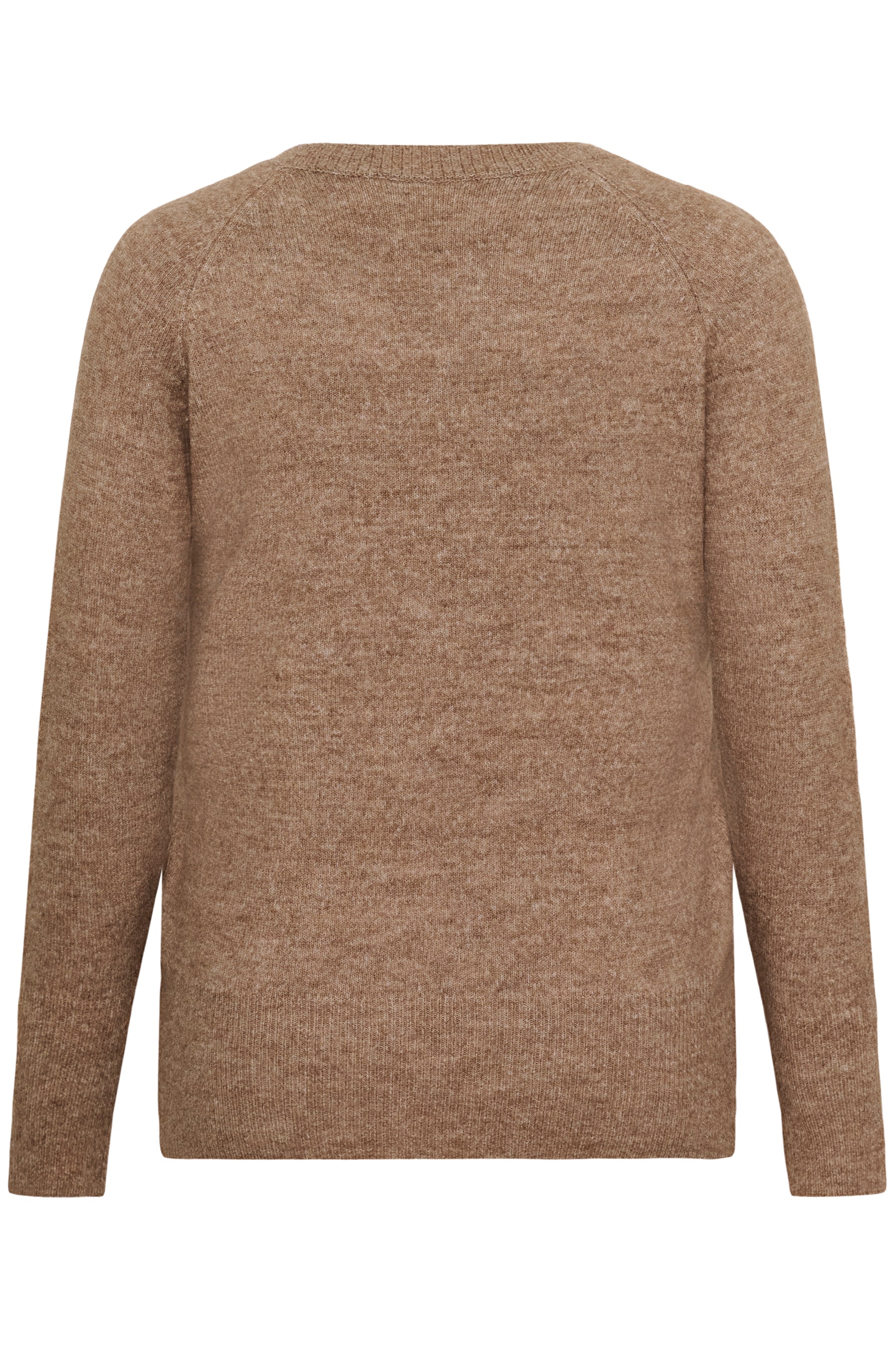 Kaffe Curve Niela V-Neck Jumper in Tan