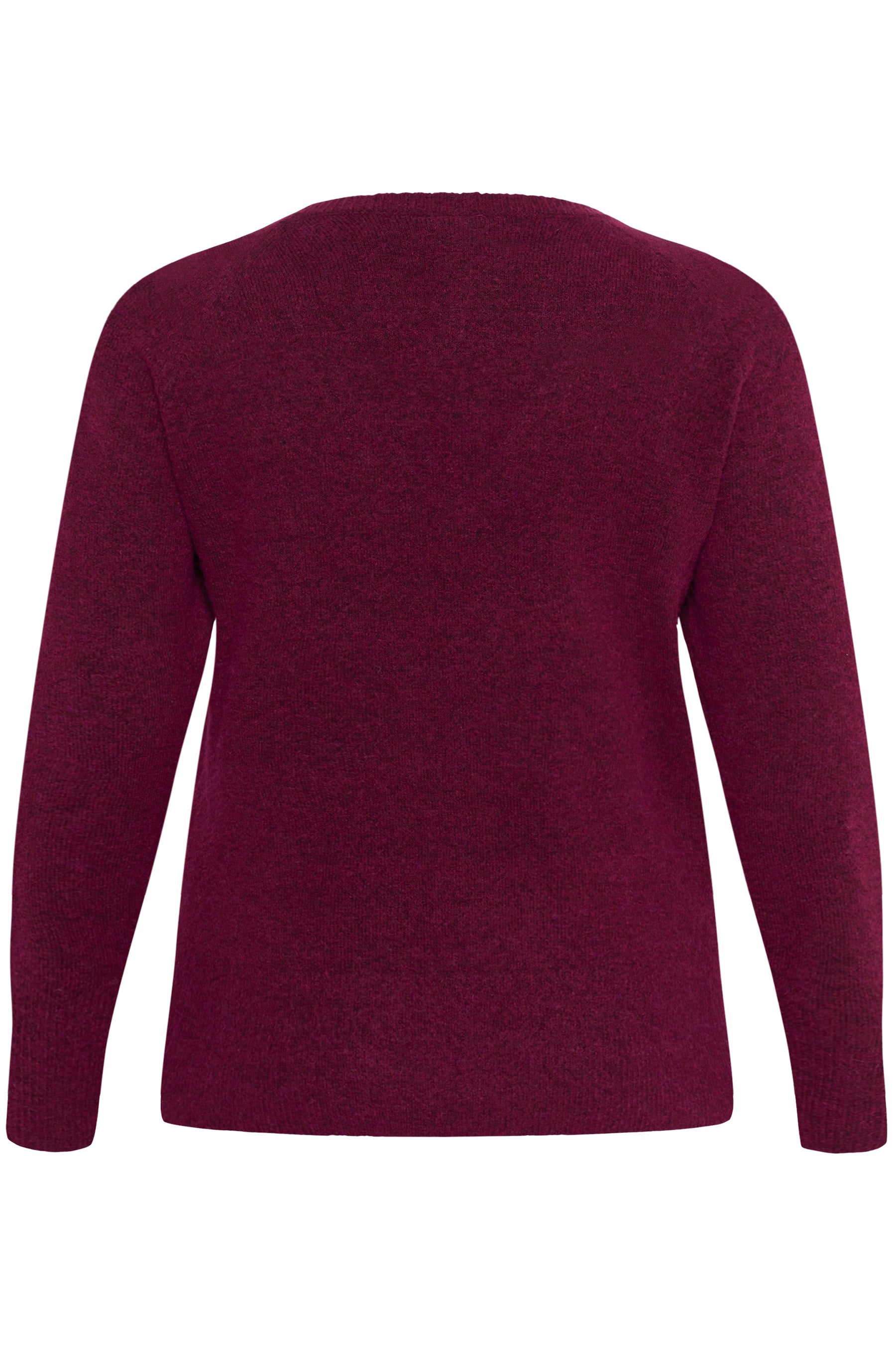 Kaffe Curve Niela V-Neck Jumper in Wine