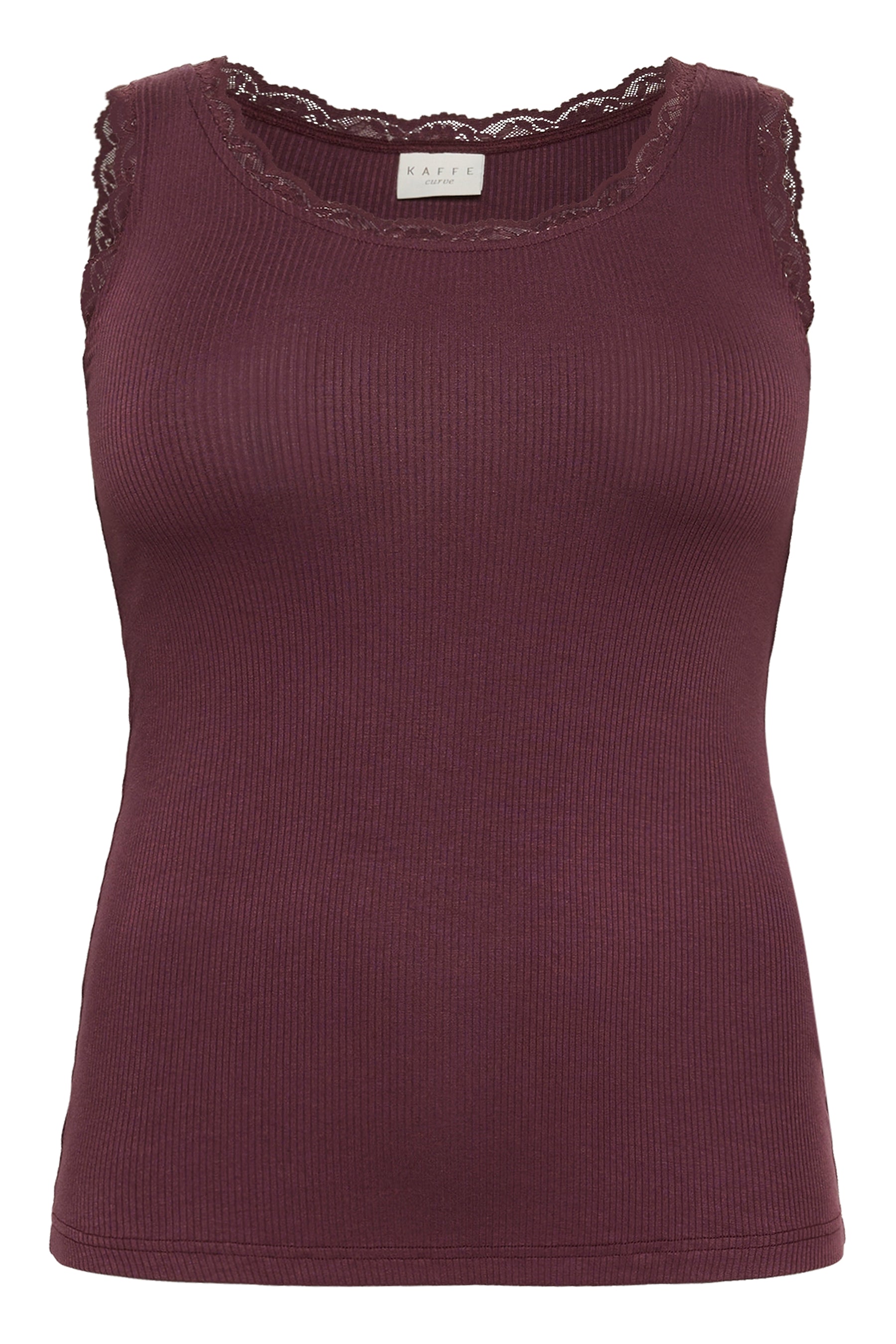 Kaffe Curve Omia Vest Top in Plum