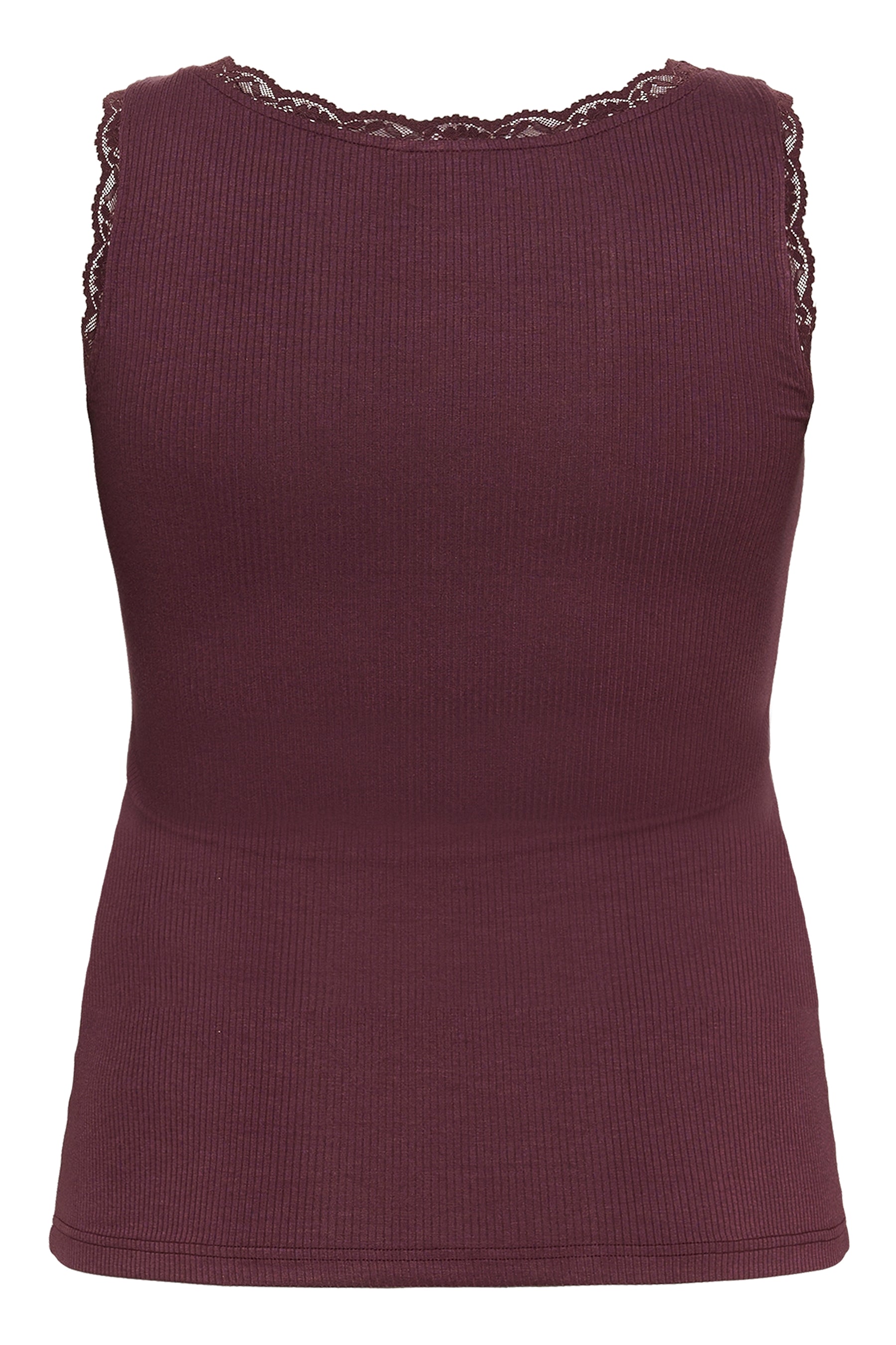 Kaffe Curve Omia Vest Top in Plum