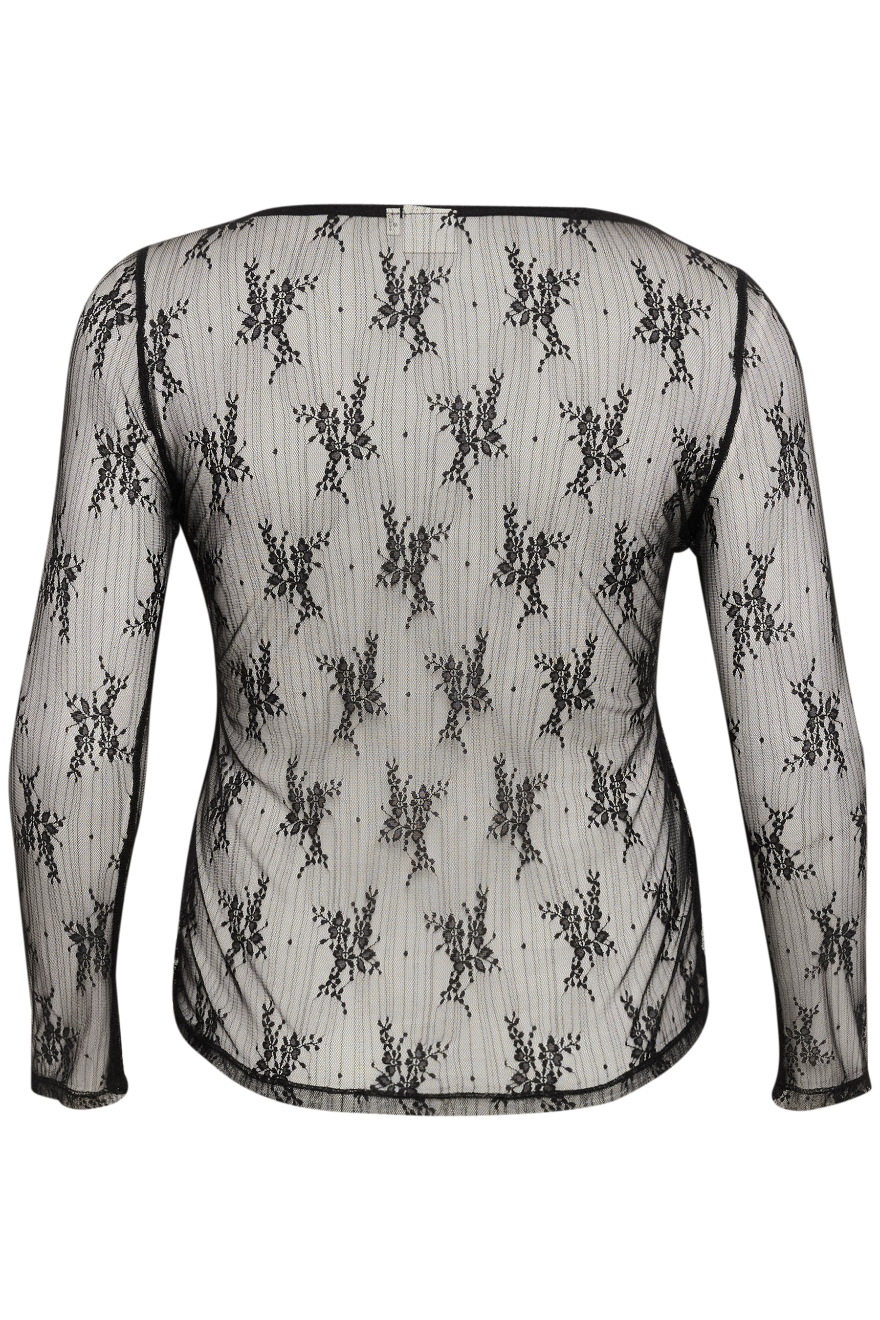 Kaffe Curve Pen Lace Top in Black