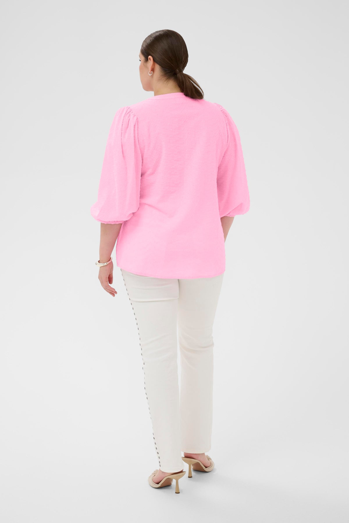 Kaffe Curve Penelopia Blouse in Pink