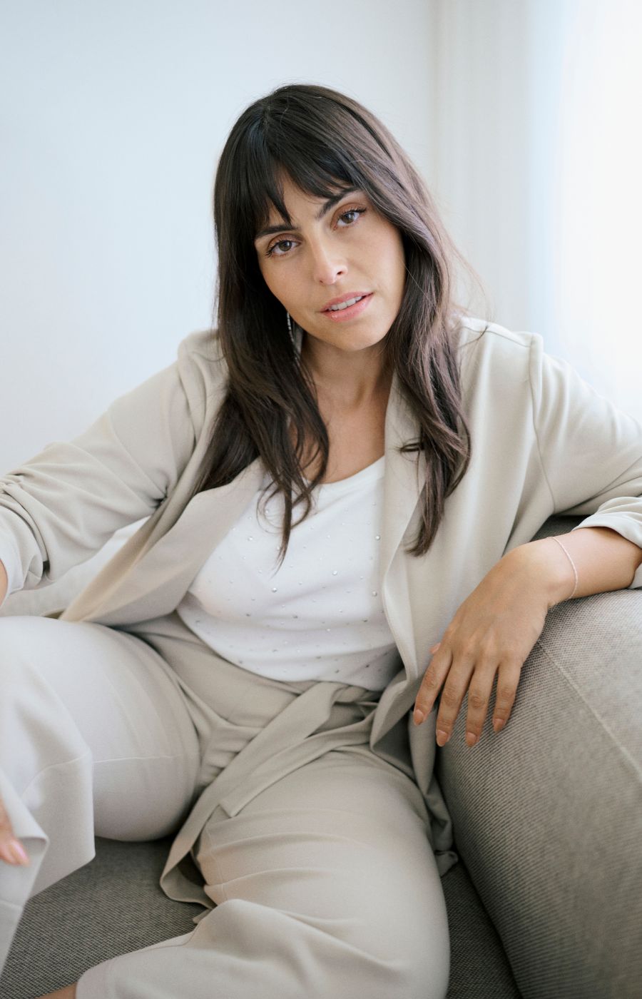 Kaffe Curve Pheolo Blazer in Beige